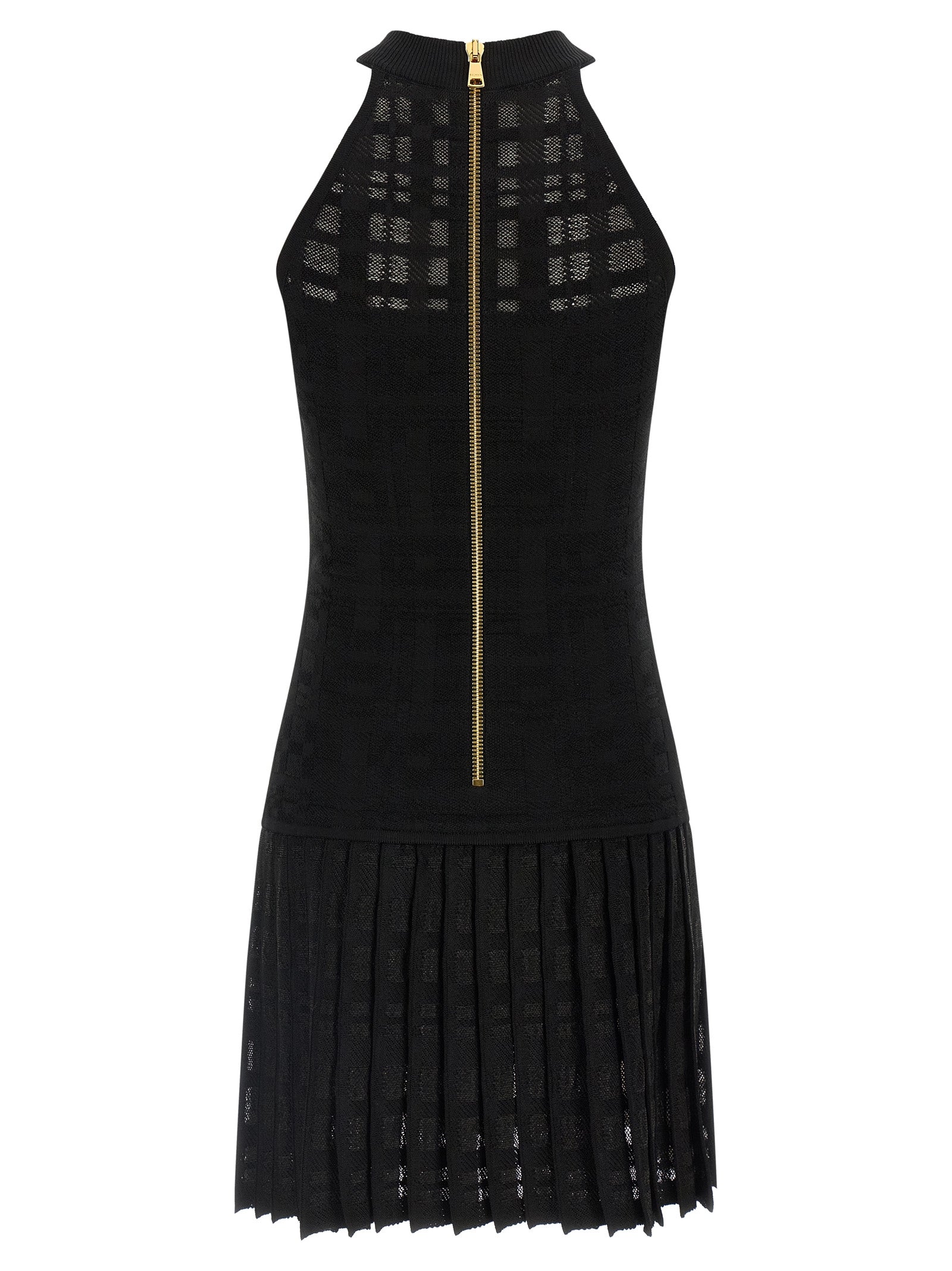 Balmain Tartan Knit Dress