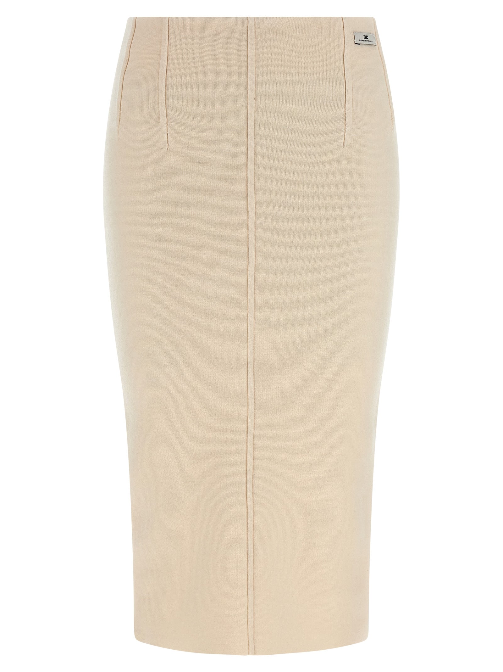 Elisabetta Franchi Fabric Stitch Wool Skirt