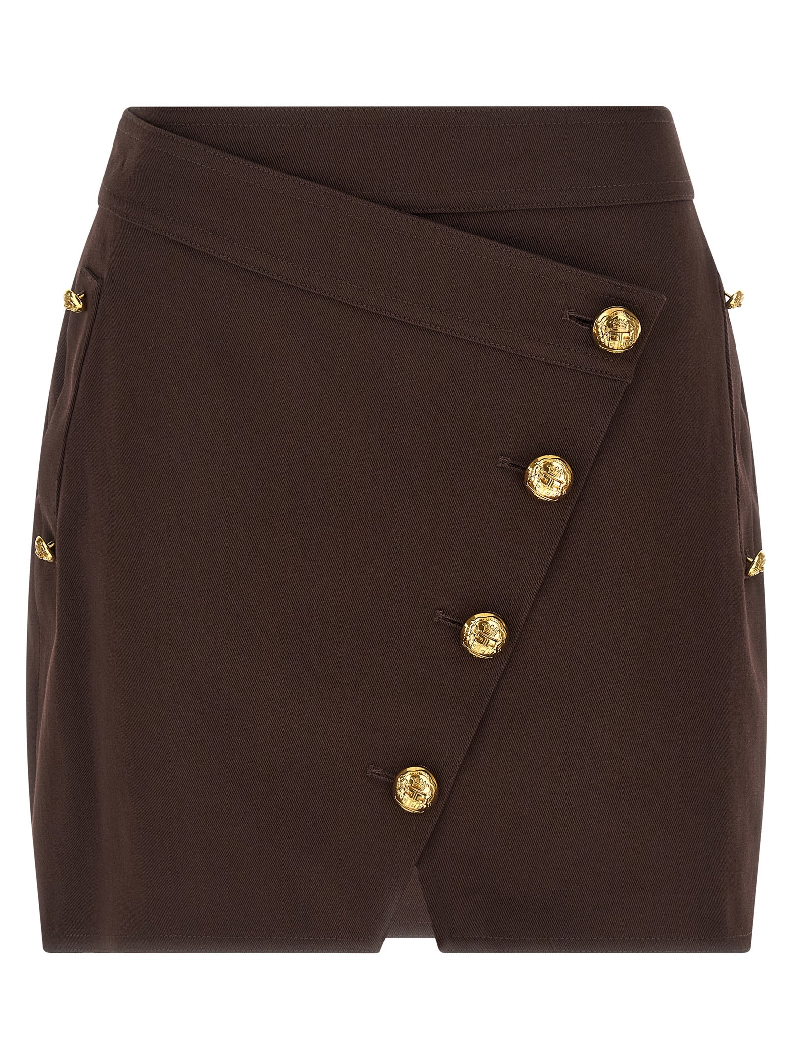 Elisabetta Franchi Jewel Button Skirt