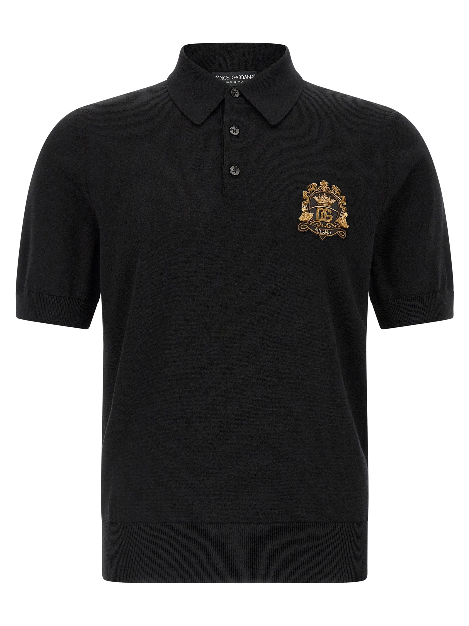 Dolce & Gabbana Heraldic Patch Polo Shirt