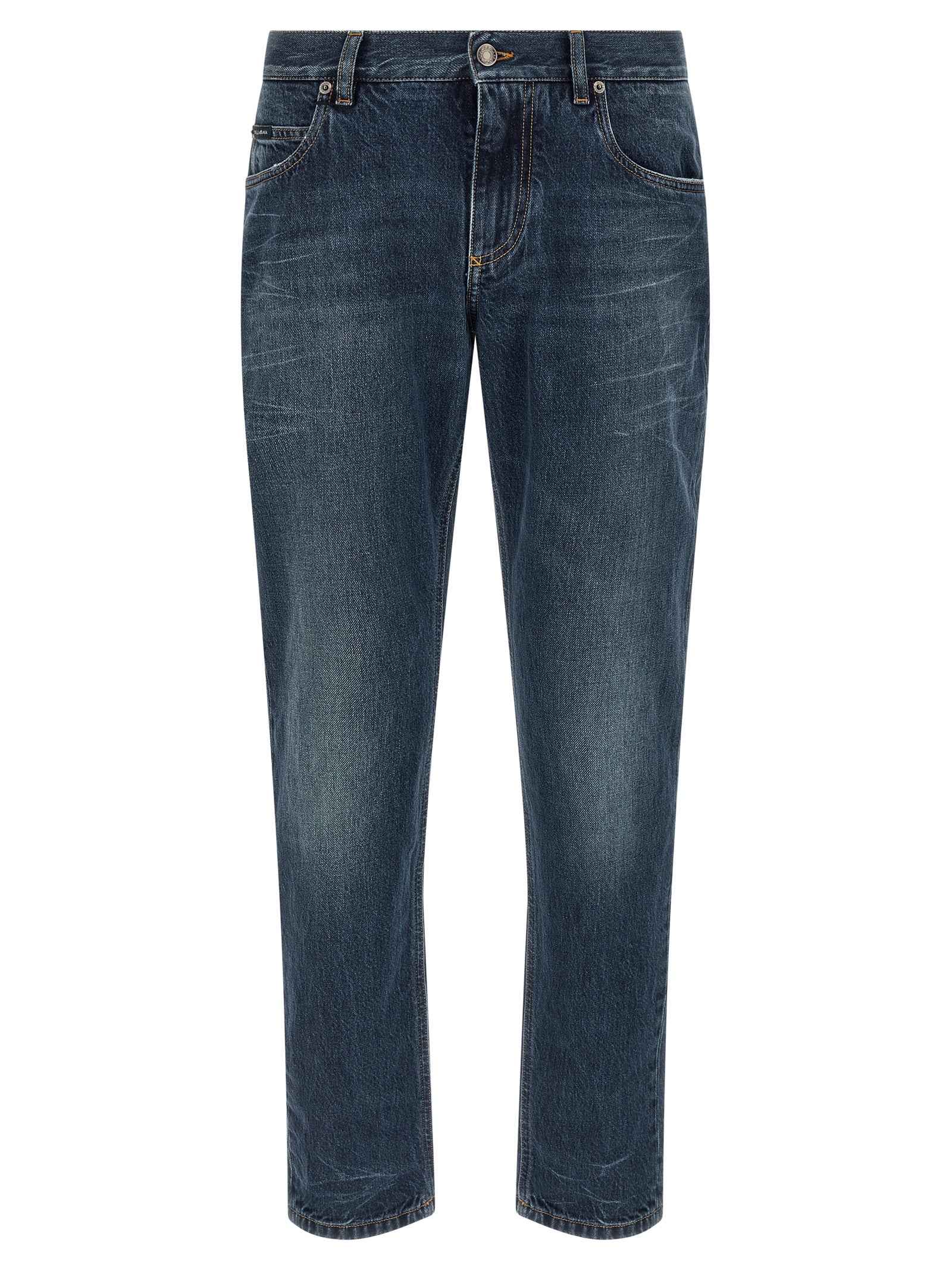 Dolce & Gabbana Logo Embroidery Jeans