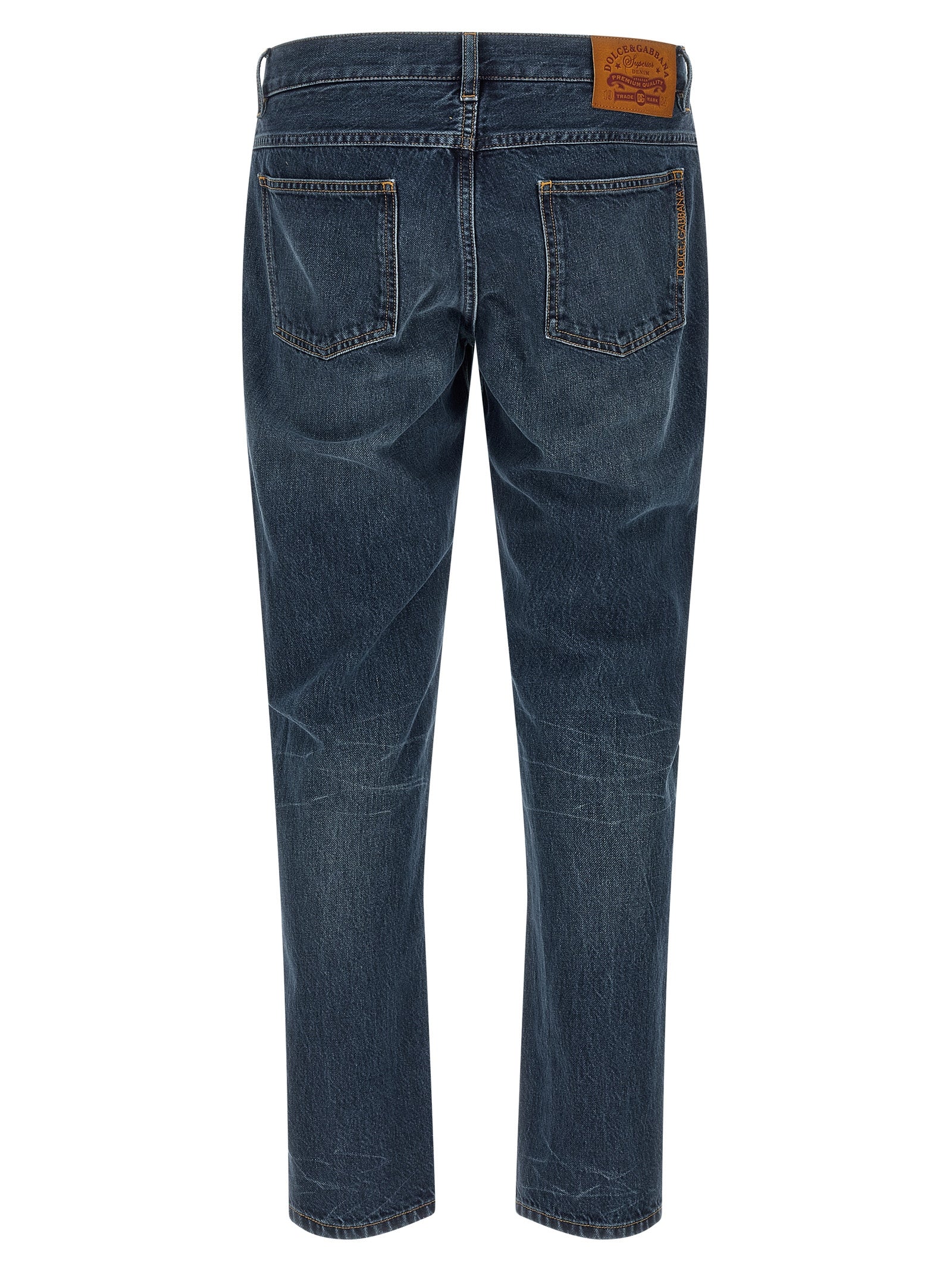 Dolce & Gabbana Logo Embroidery Jeans