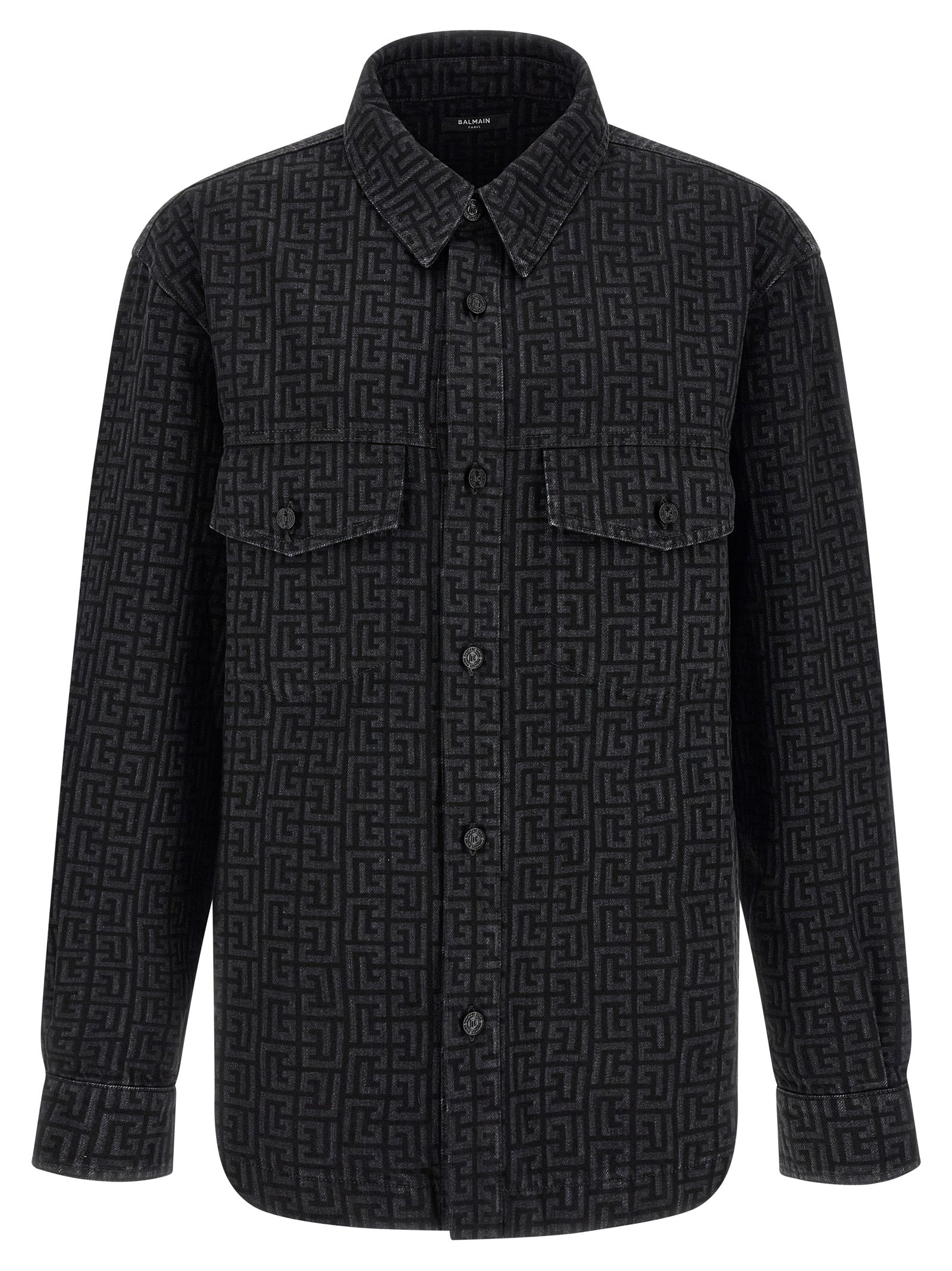 Balmain Monogram Pattern Overshirt
