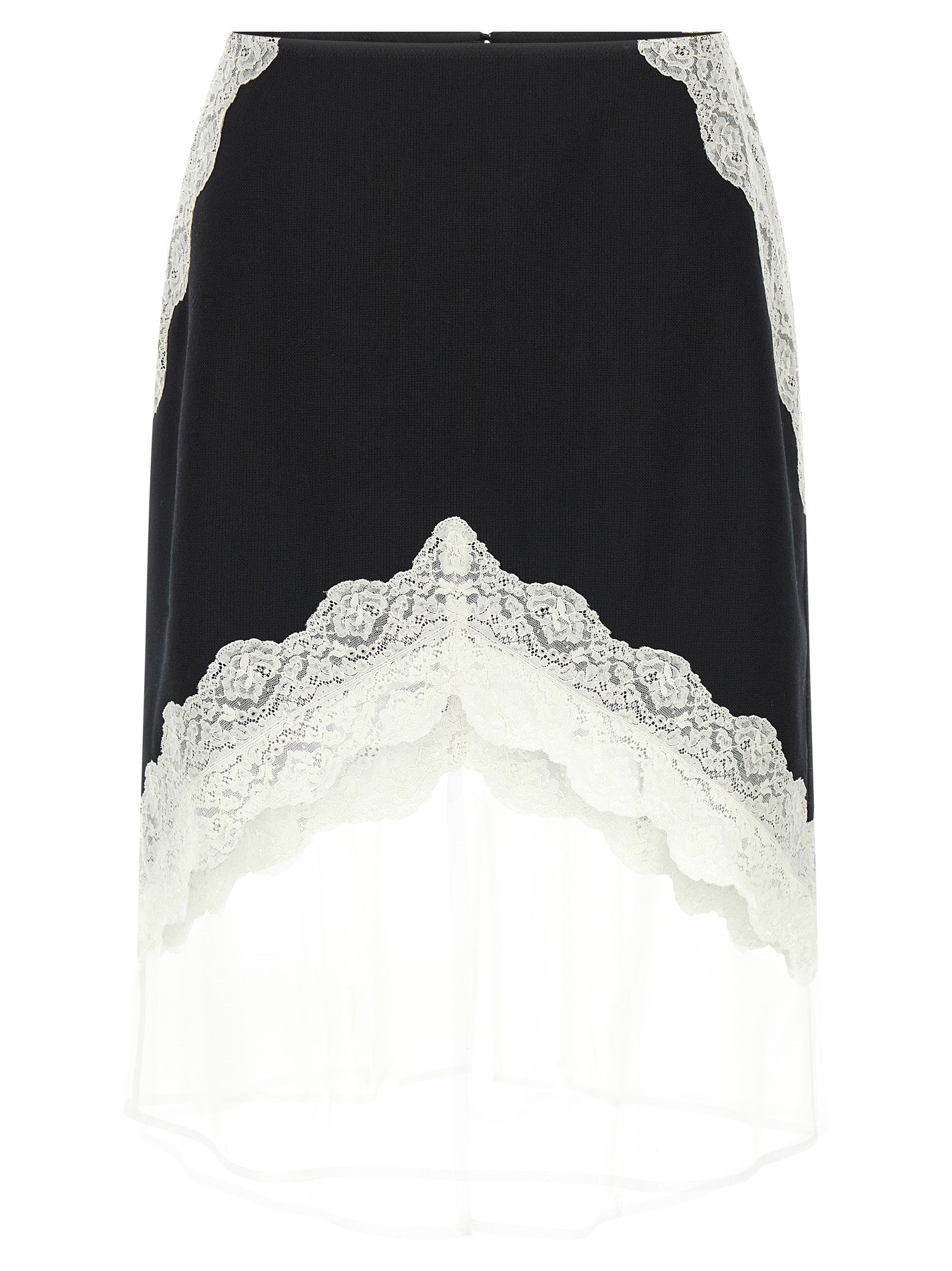 Jil Sander Organza Lace Wool Skirt