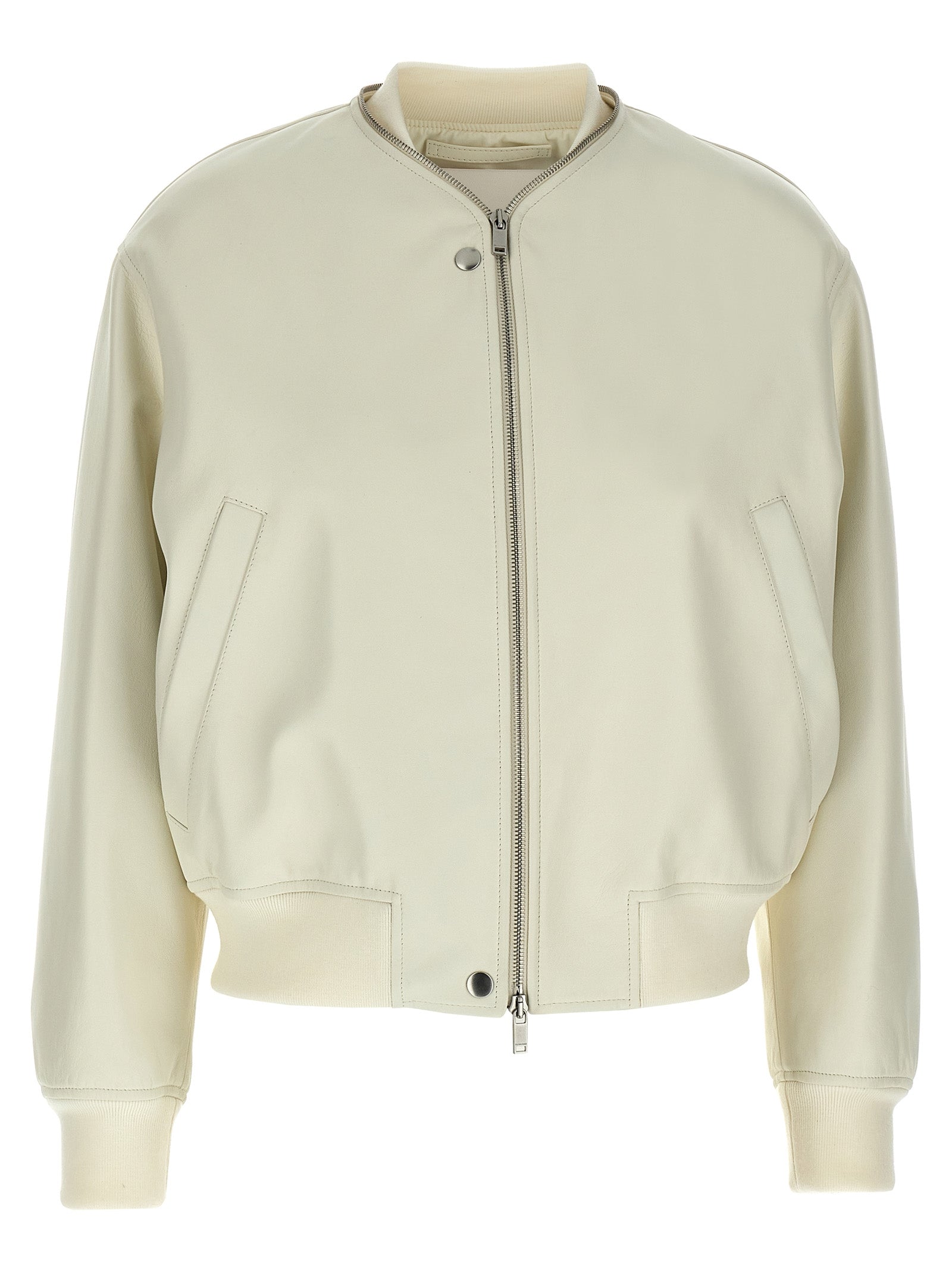 Jil Sander Leather Bomber Jacket