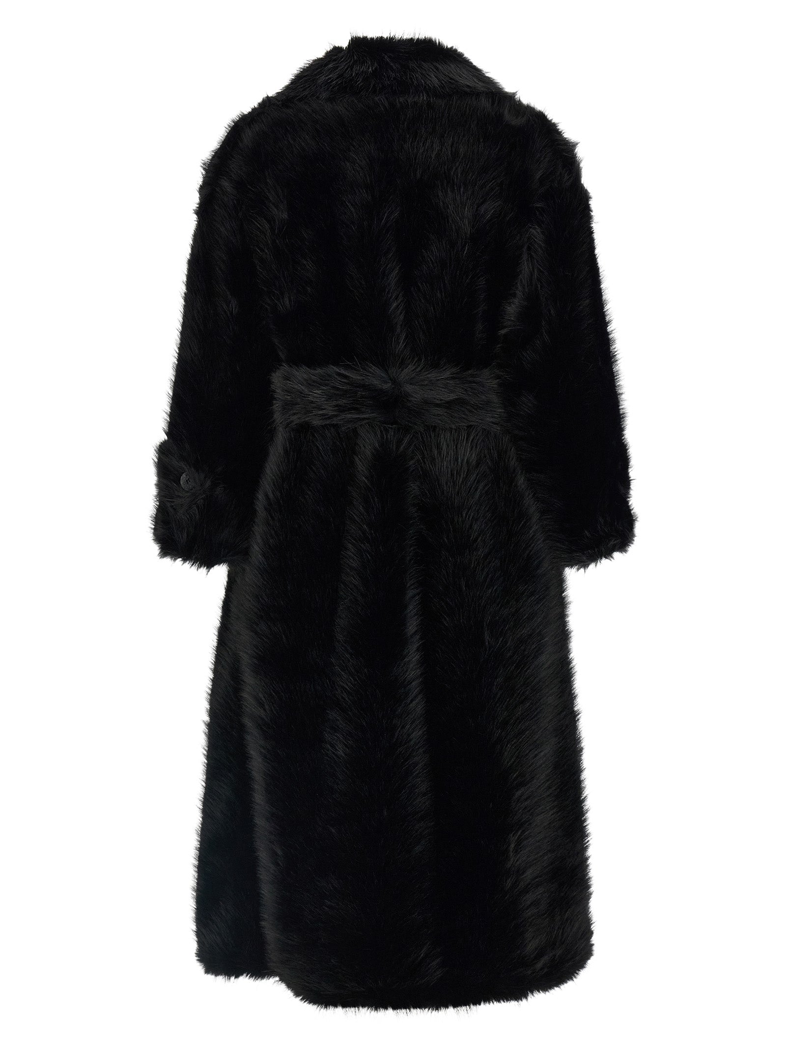 B&B Couture 'Jackie' Eco-Fur Trench Coat