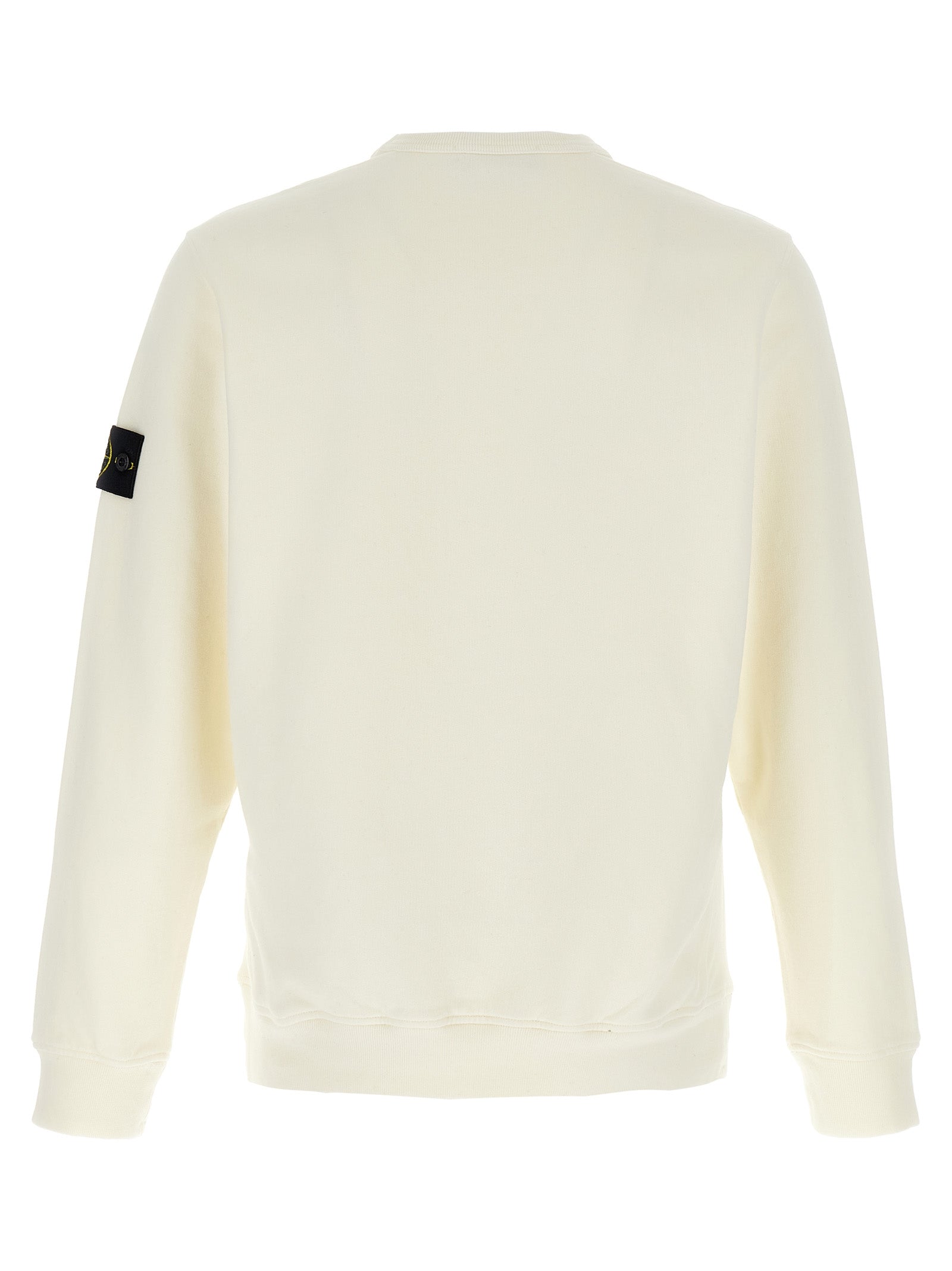 Stone Island Logo Badge Cotton Sweatshirt