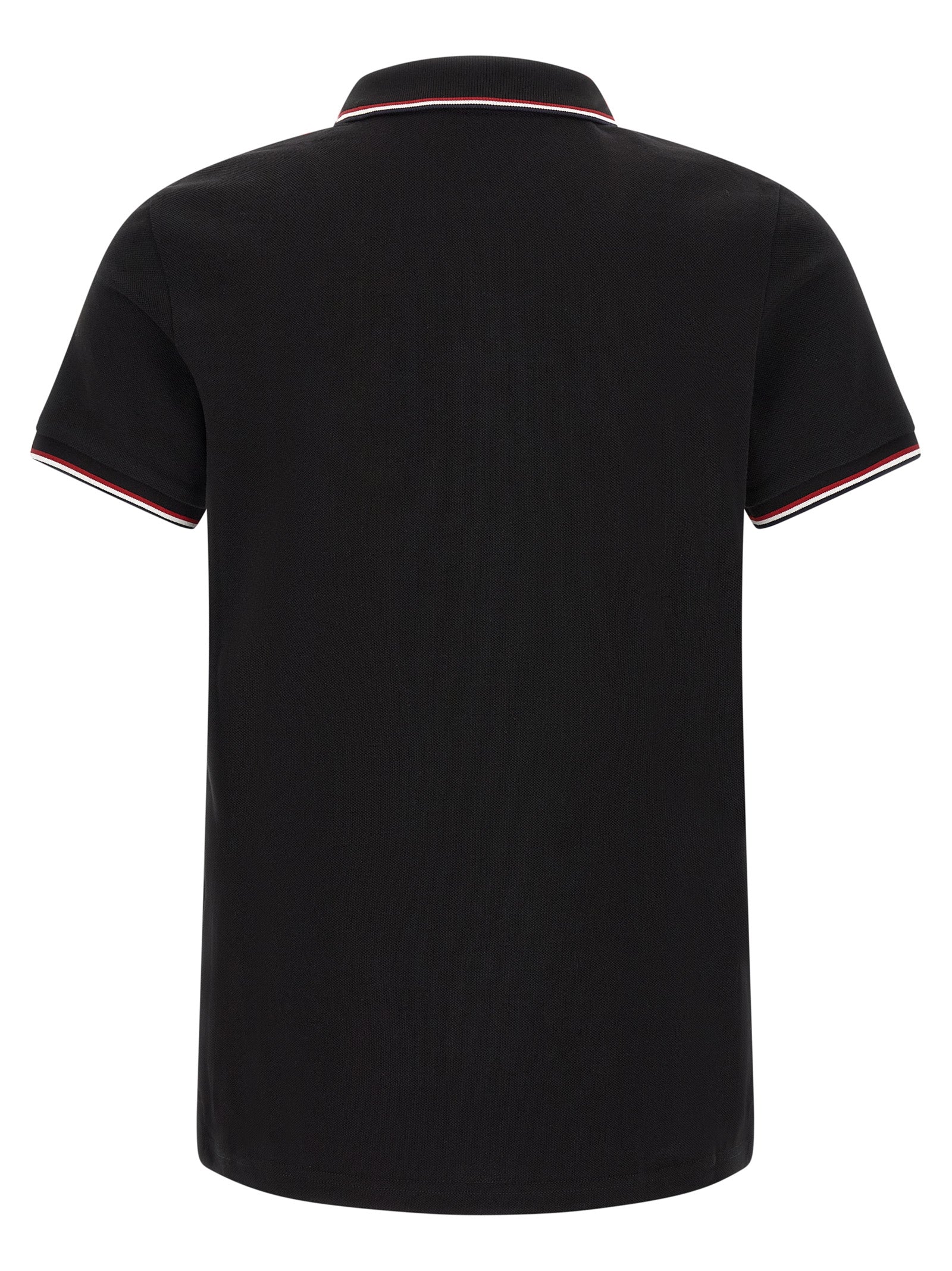 Moncler Tricolor Trim Polo Shirt
