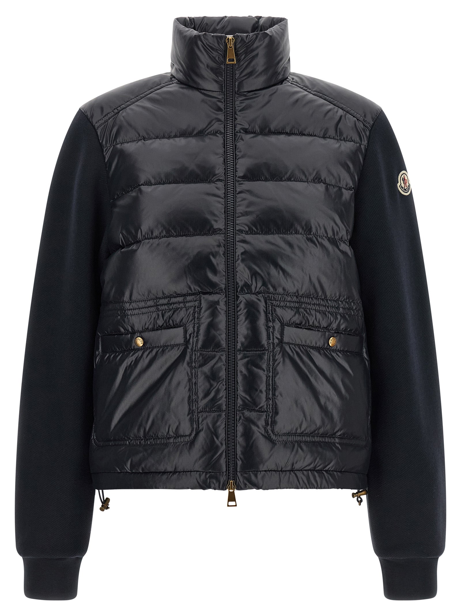 Moncler Two-Material Padded Cardigan
