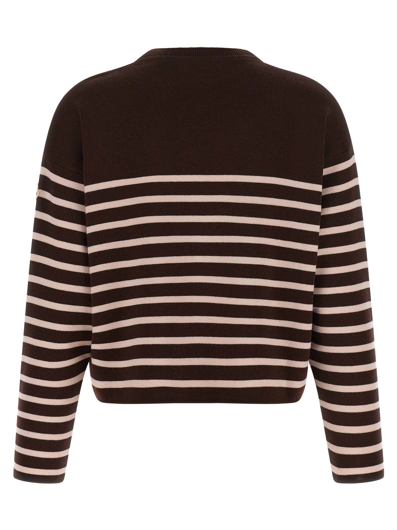 Moncler Striped Sweater With Embroidery