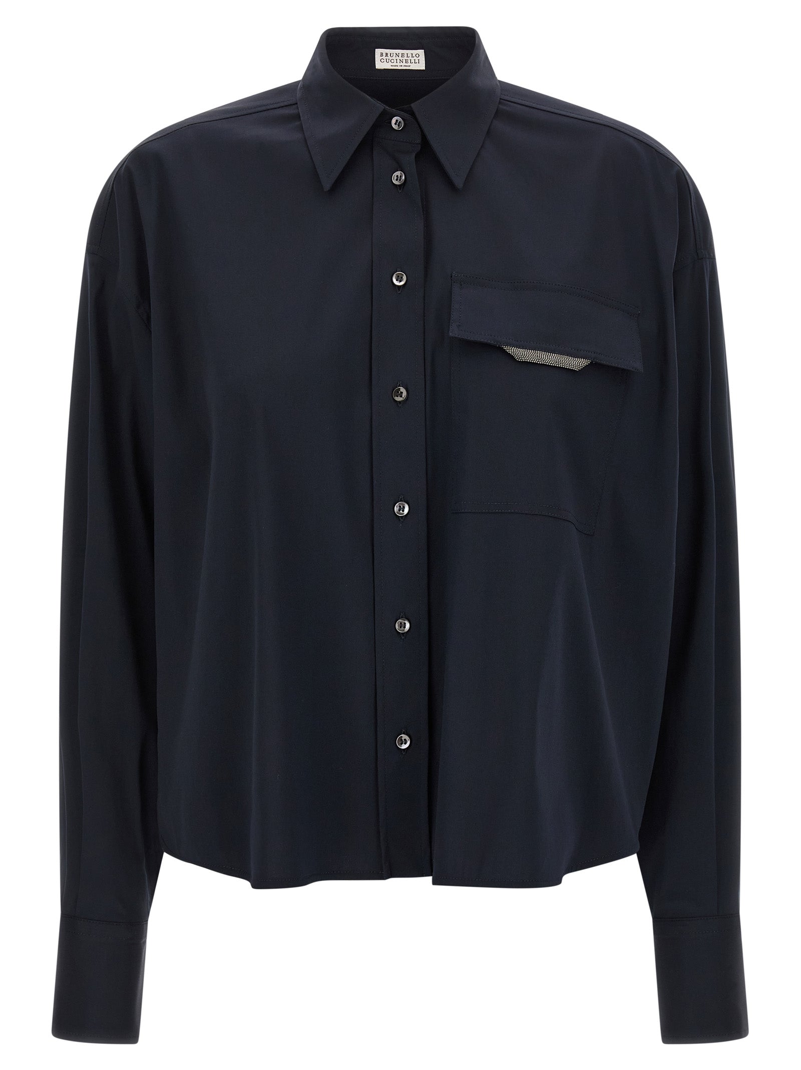 Brunello Cucinelli 'Shiny Flap Detail' Shirt