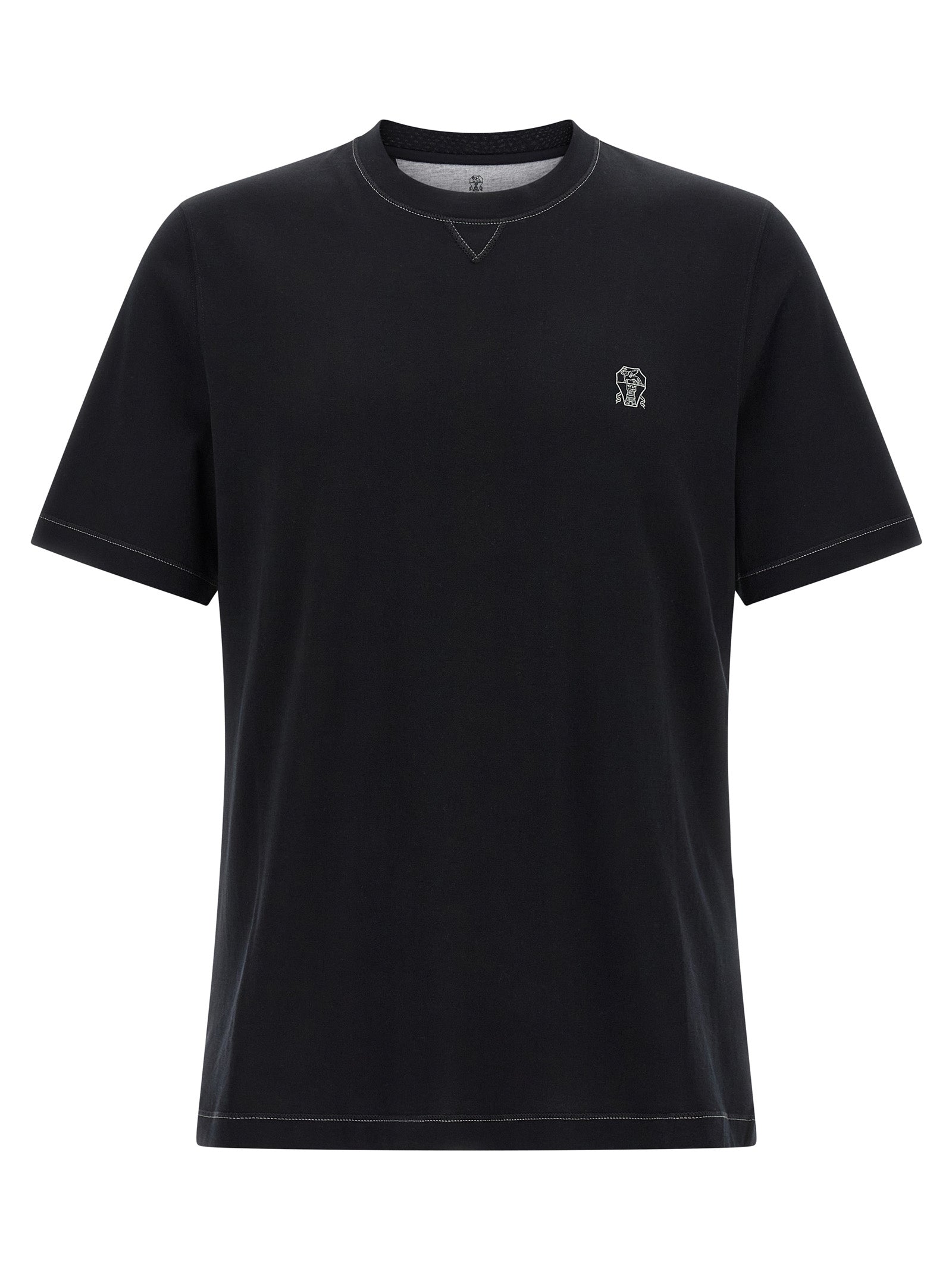Brunello Cucinelli Logo Embroidery T-Shirt