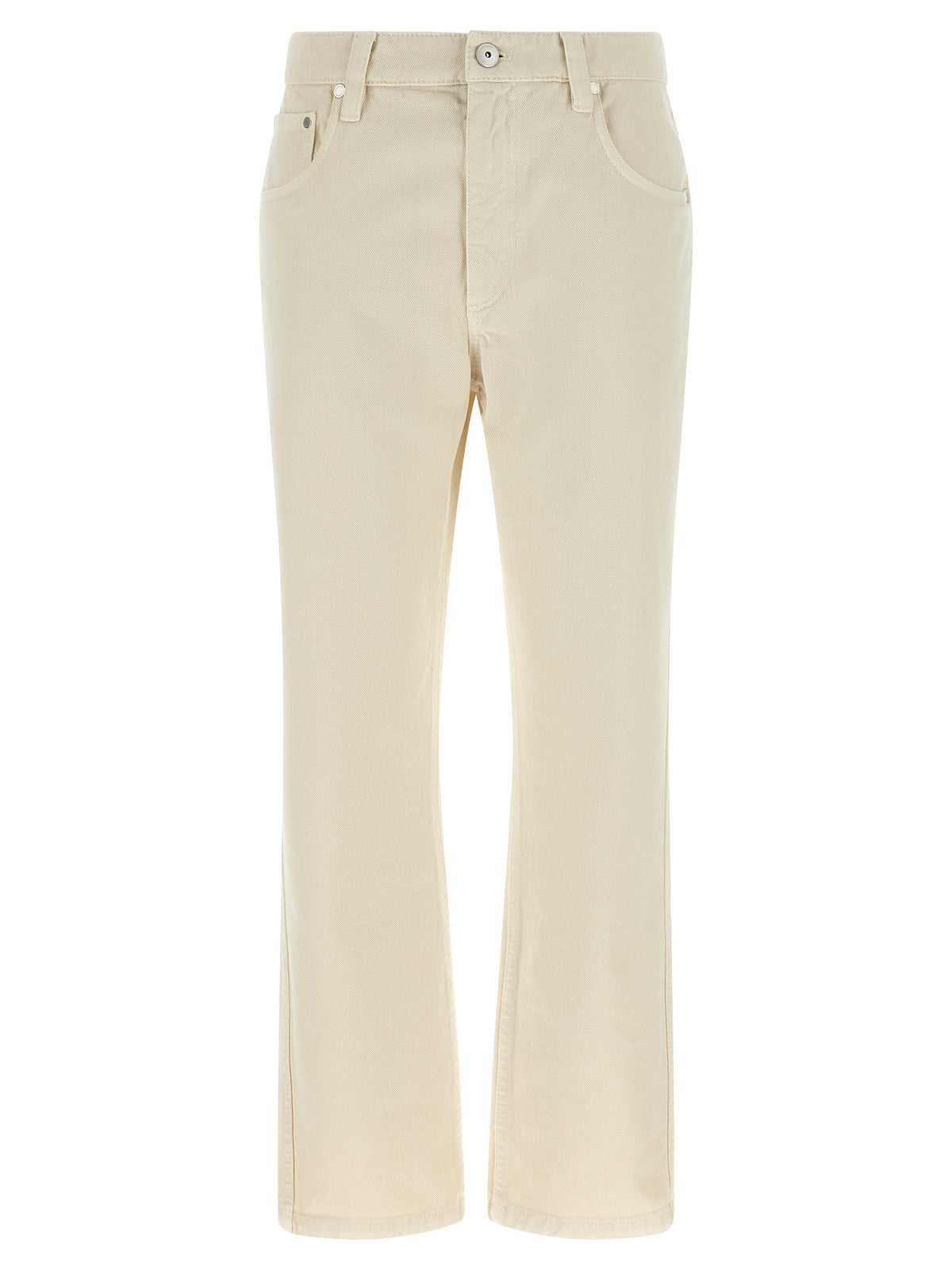 Brunello Cucinelli Beige 'Shiny Tab' Jeans