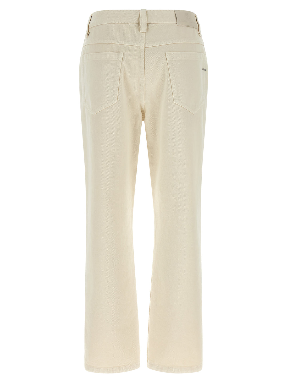 Brunello Cucinelli Beige 'Shiny Tab' Jeans