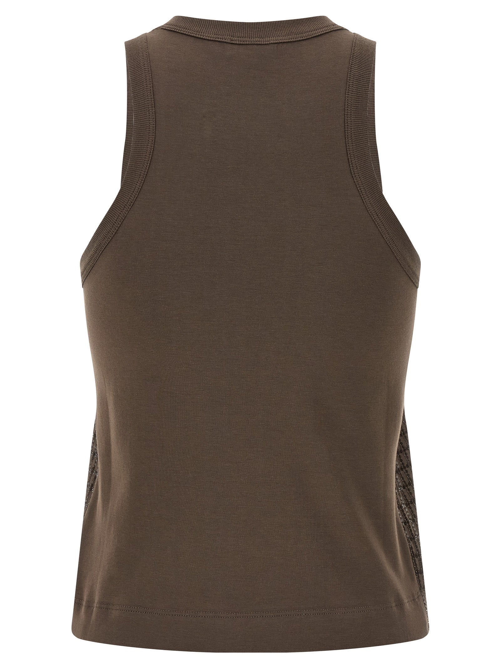 Brunello Cucinelli 'Dazzling Check Embroidery' Top