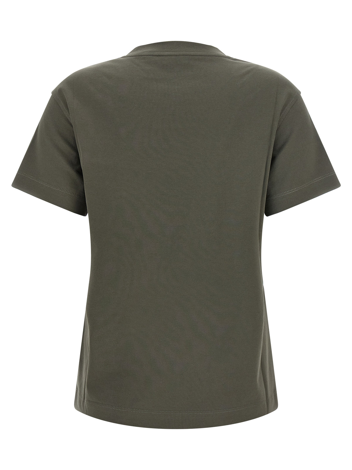 Brunello Cucinelli Green 'Shiny Tab' T-Shirt