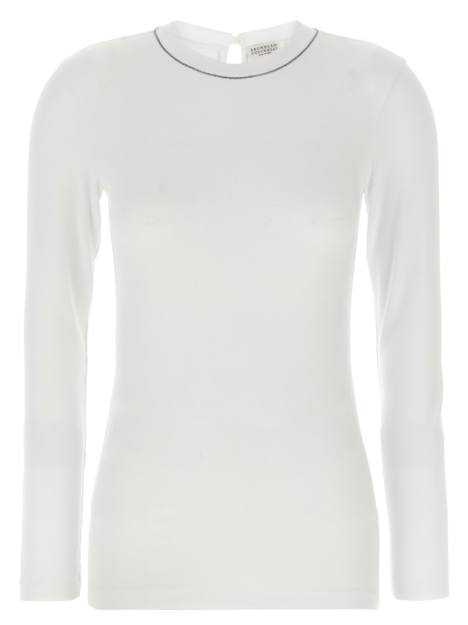 Brunello Cucinelli 'Shiny Collar' T-Shirt