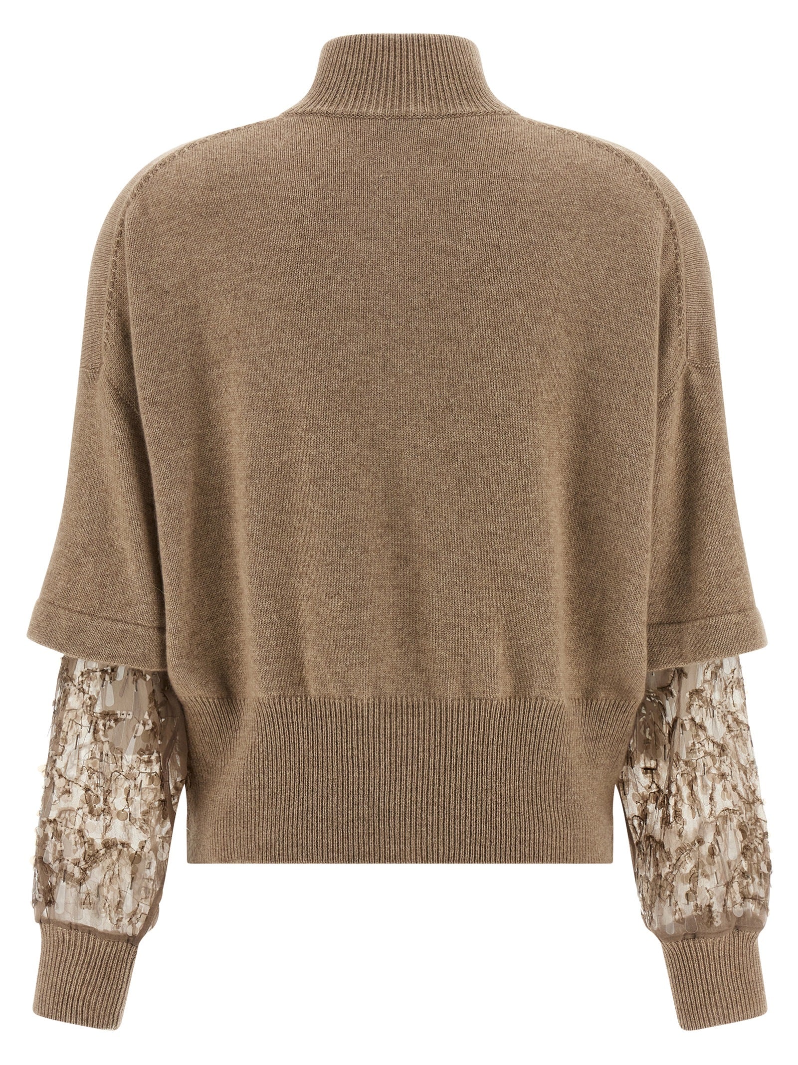 Brunello Cucinelli Sequin Sleeve Cardigan