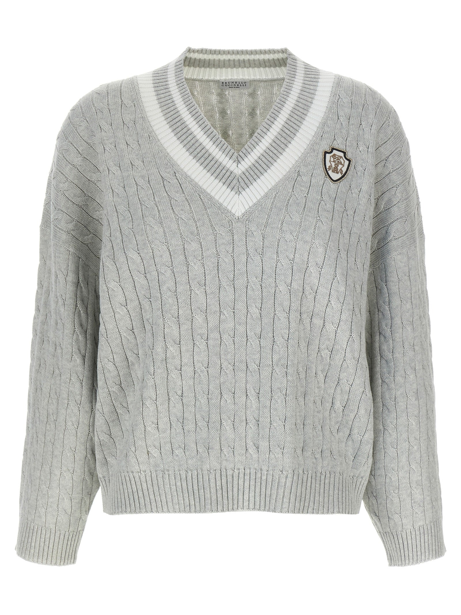 Brunello Cucinelli Cotton Cable Knit Sweater
