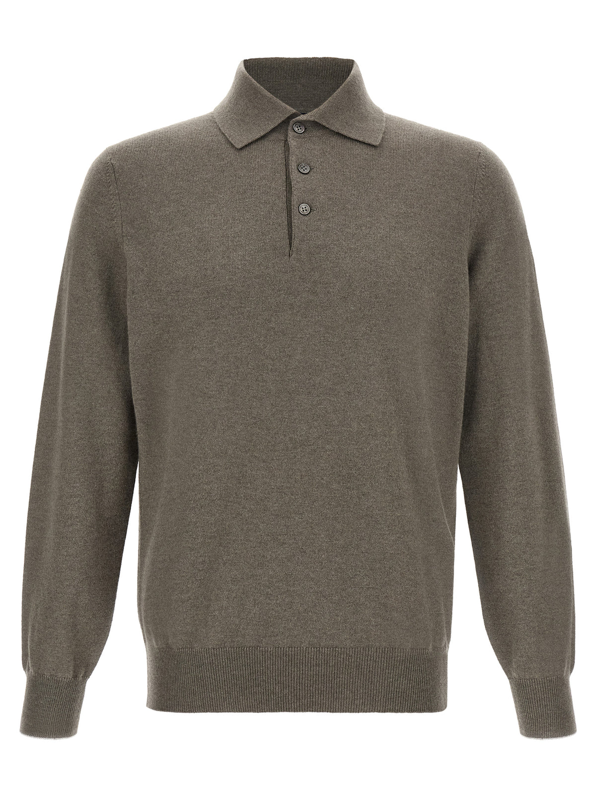 Brunello Cucinelli Green Cashmere Polo Shirt