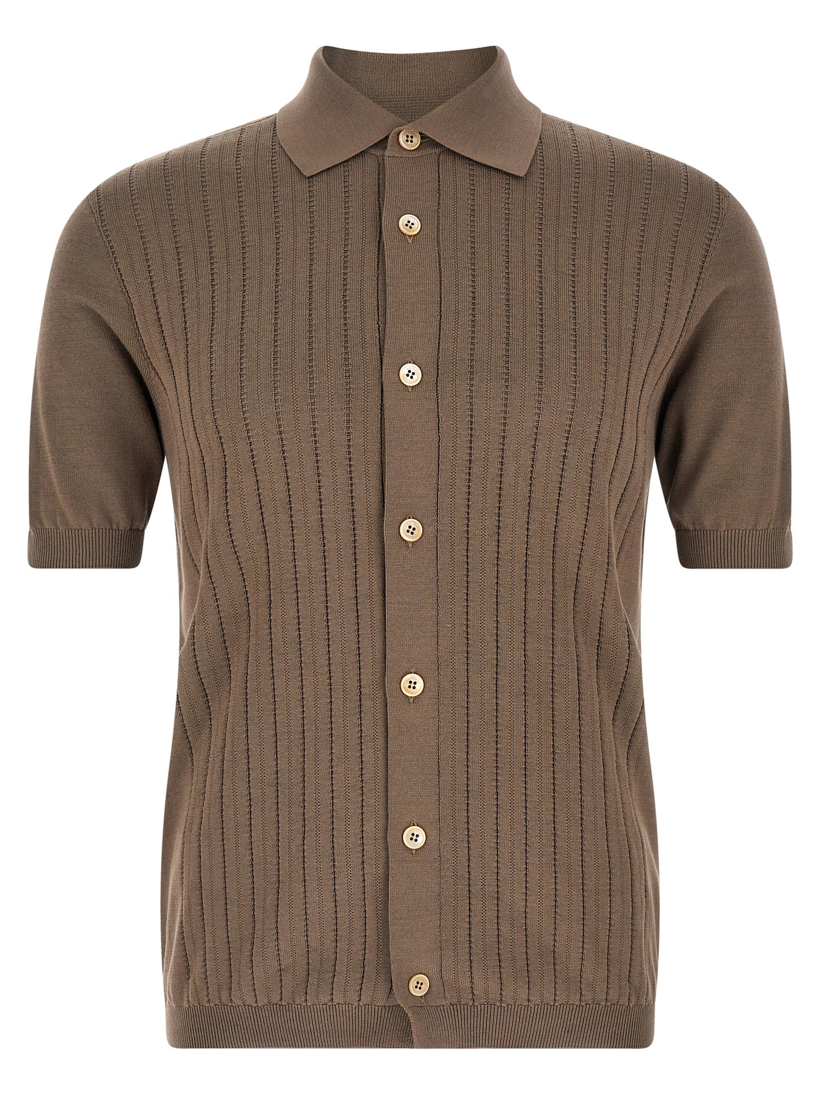 Brunello Cucinelli Operated Ribbed Shirt