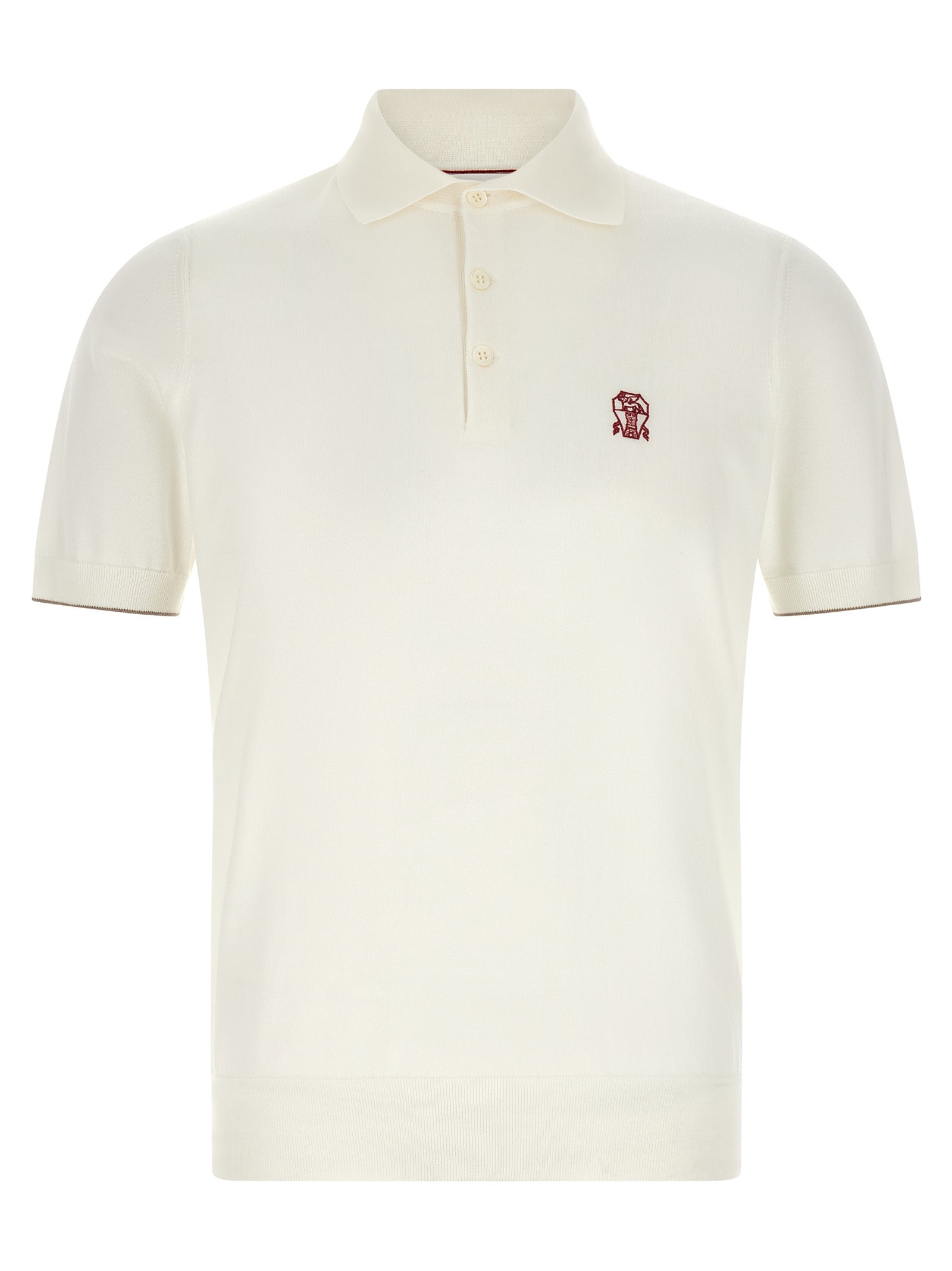 Brunello Cucinelli Logo Embroidery Polo Shirt