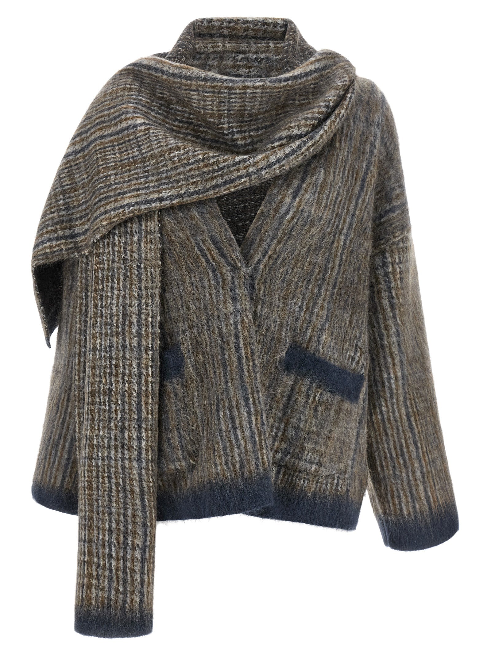 Brunello Cucinelli Cardigan With Scarf