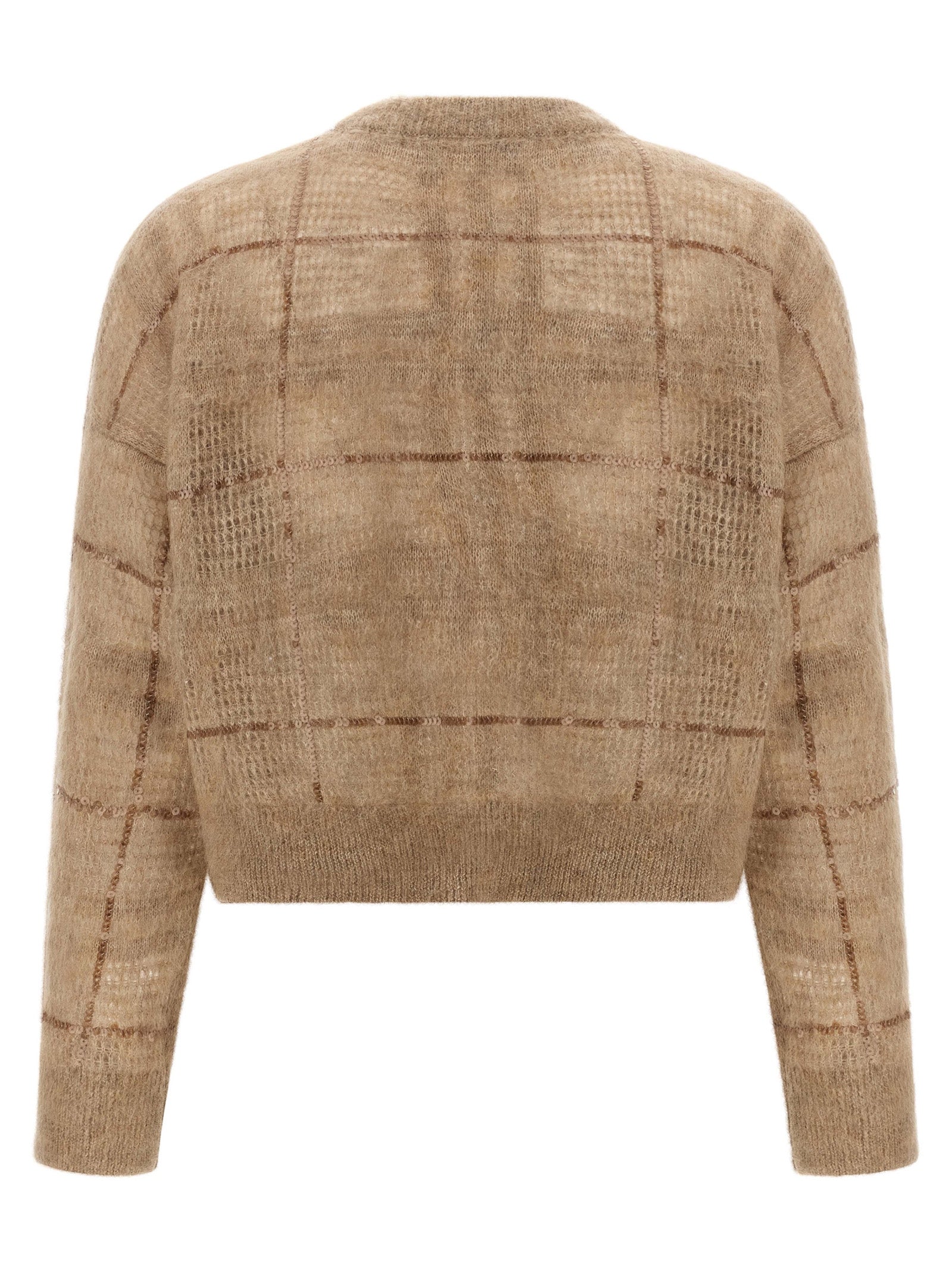 Brunello Cucinelli Sequin Check Sweater