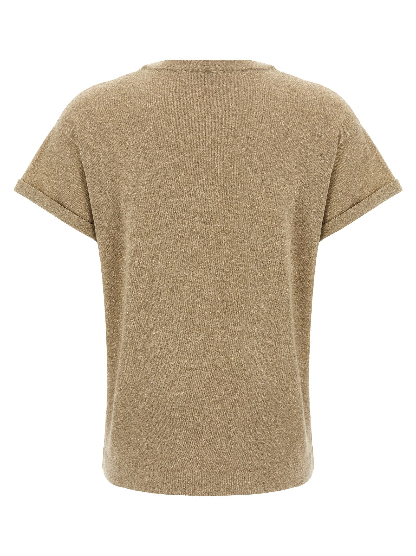 Brunello Cucinelli Lamé Cashmere T-Shirt