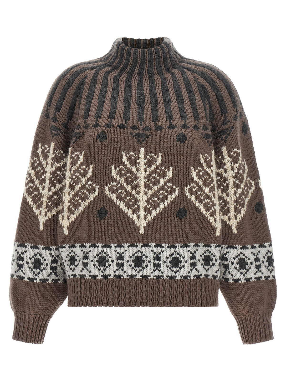 Brunello Cucinelli Brown 'Nordic Heritage' Sweater