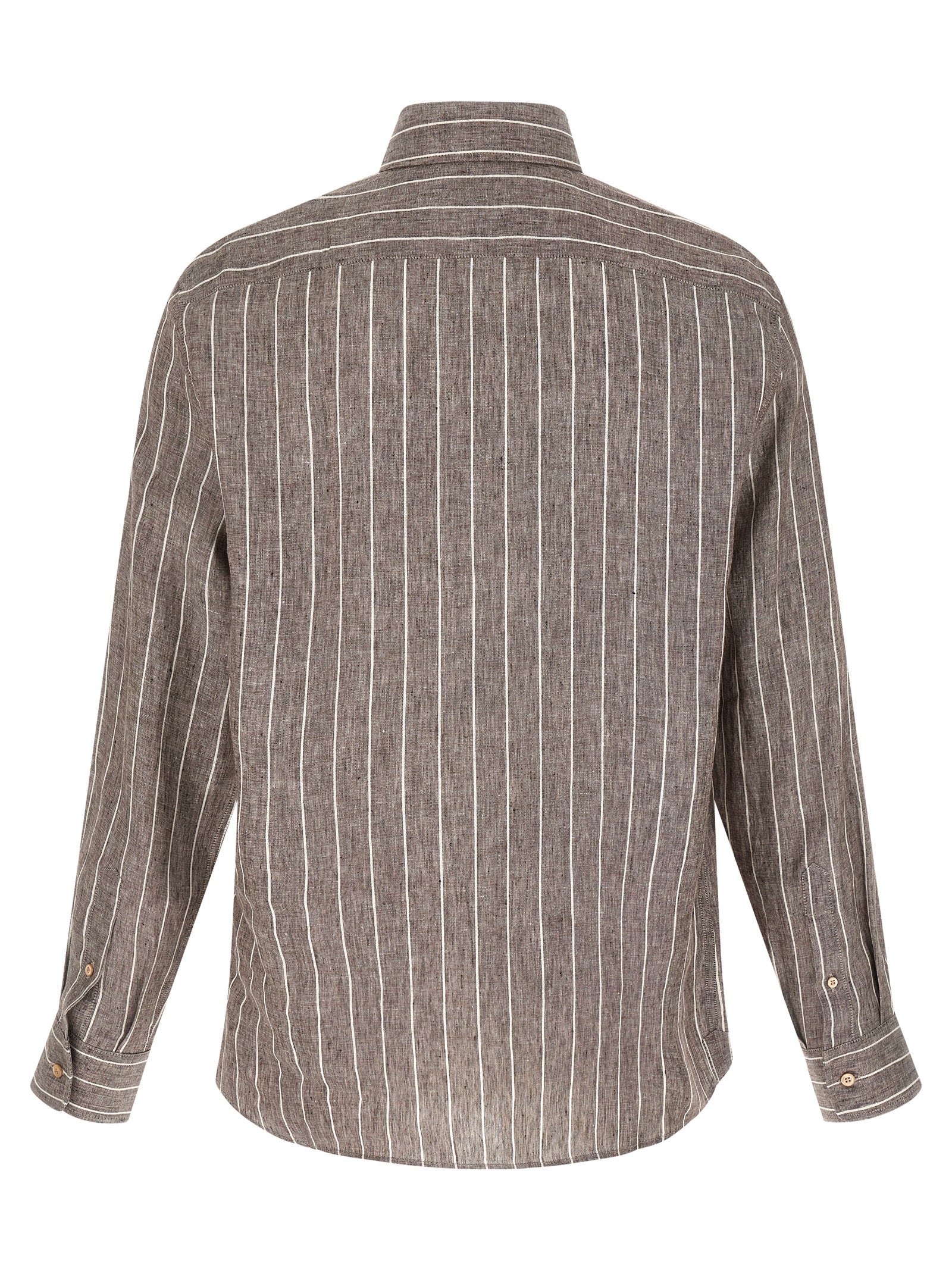 Brunello Cucinelli Pinstriped Canvas Shirt