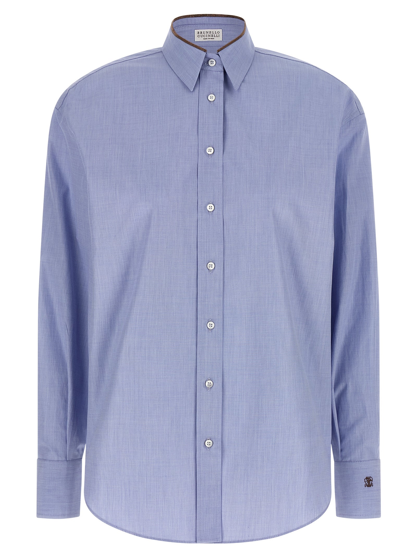Brunello Cucinelli 'Shiny Collar Detail' Shirt
