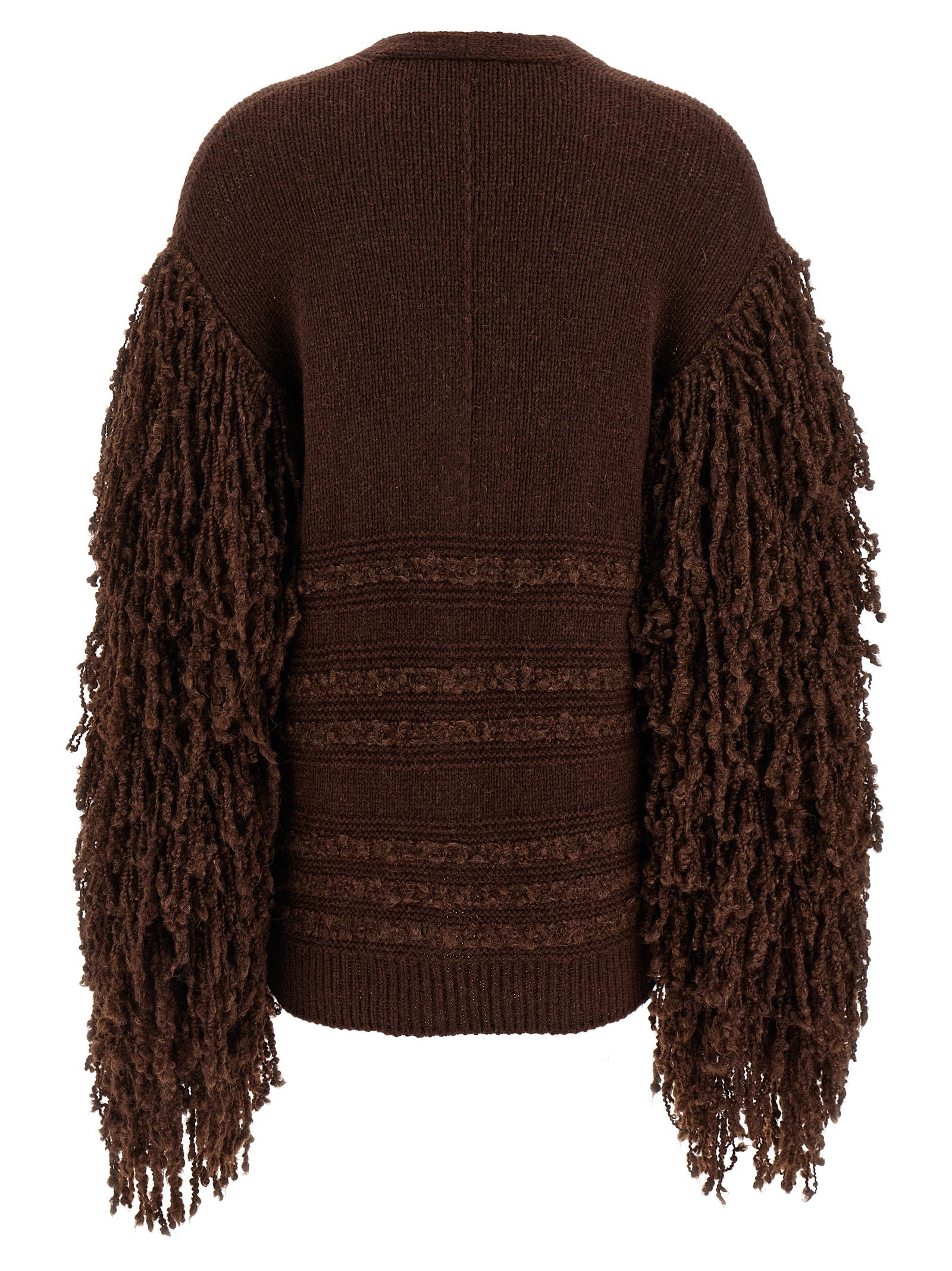 Fabiana Filippi Bouclé Fringed Cardigan