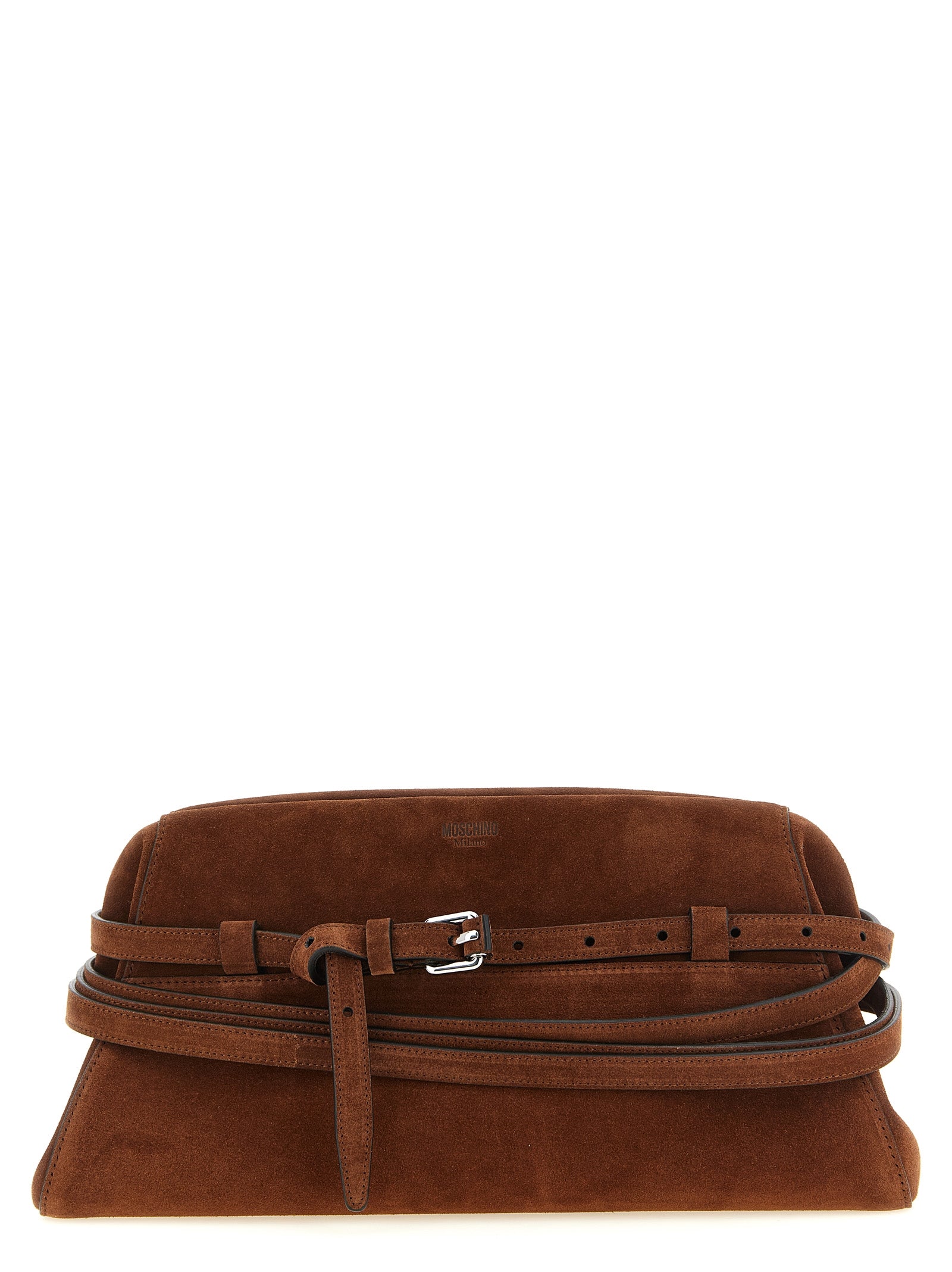 Moschino 'Tie Me' Big Clutch