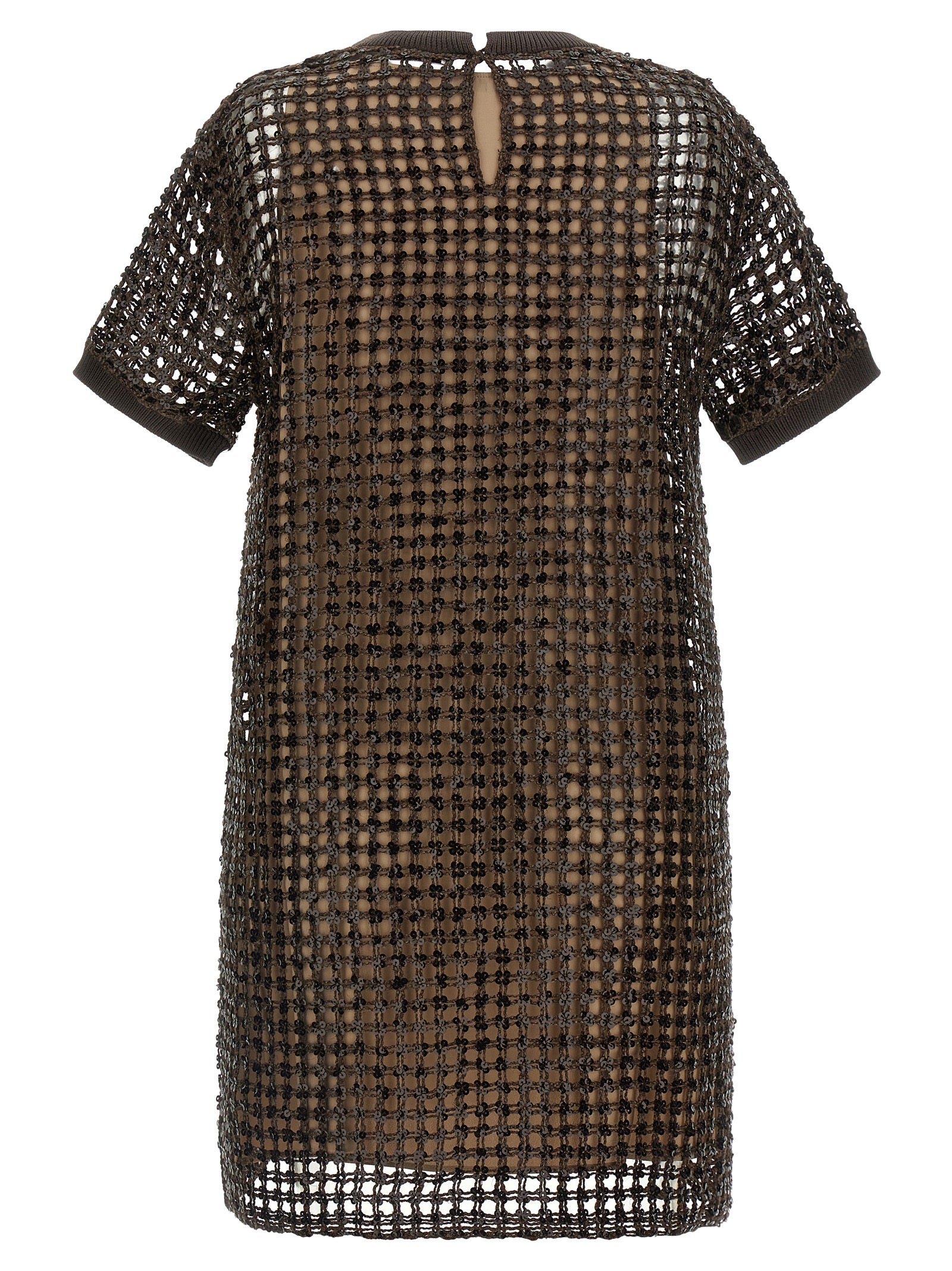 Brunello Cucinelli Sequin Mesh Dress
