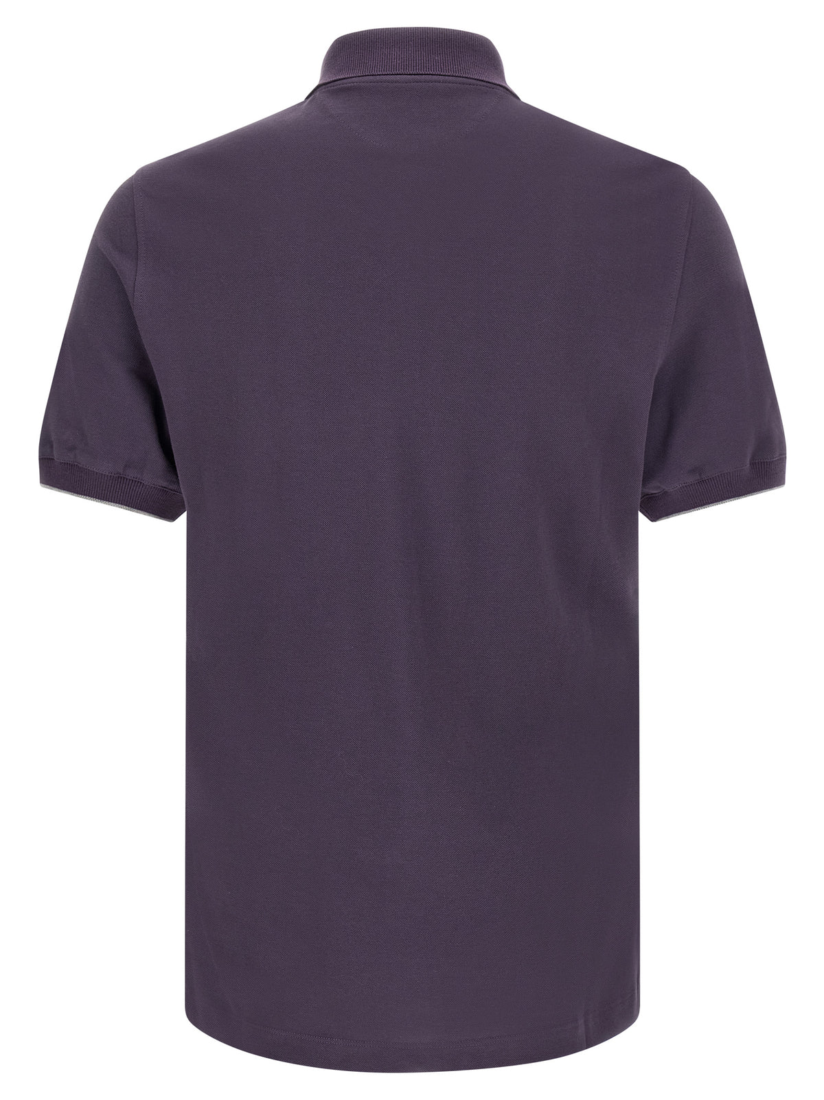Brunello Cucinelli Purple Logo Embroidery Polo Shirt