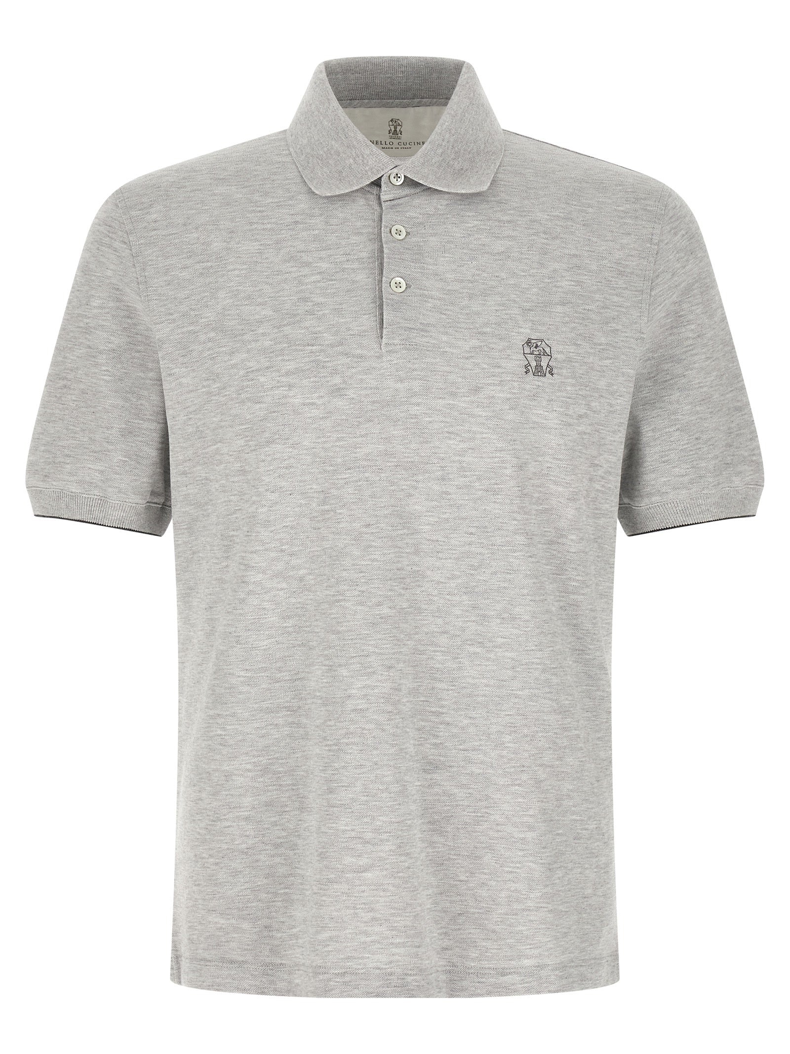 Brunello Cucinelli Logo Piqué Polo Shirt