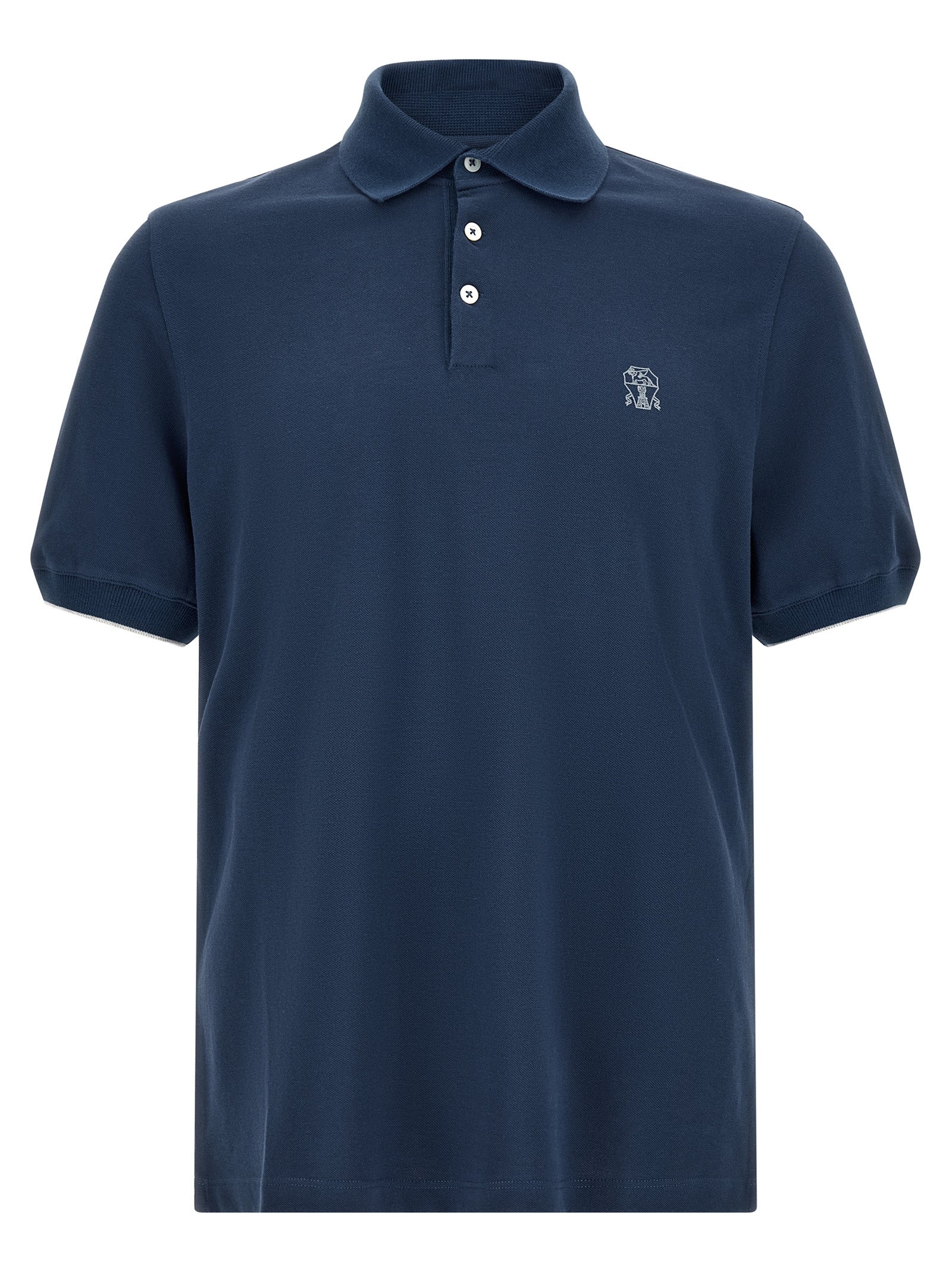Brunello Cucinelli Logo Piqué Polo Shirt