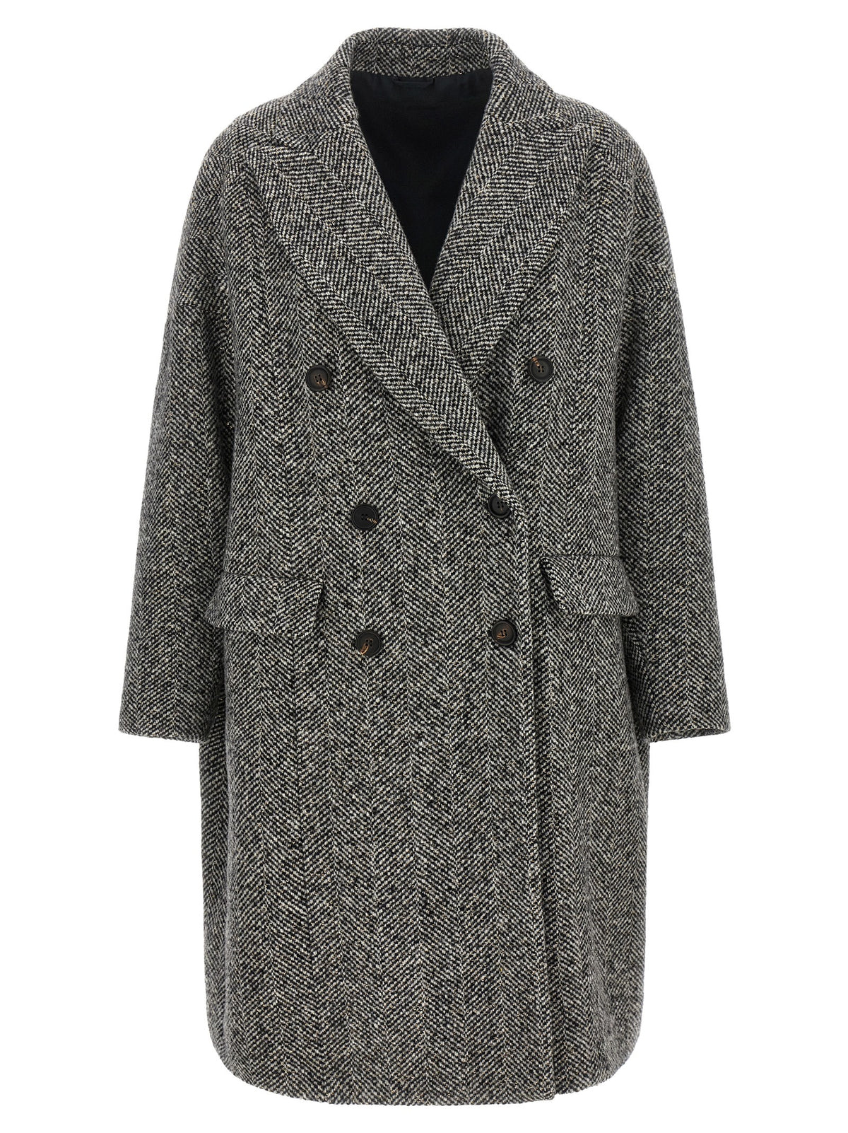 Brunello Cucinelli 'Dazzling' Chevron Coat