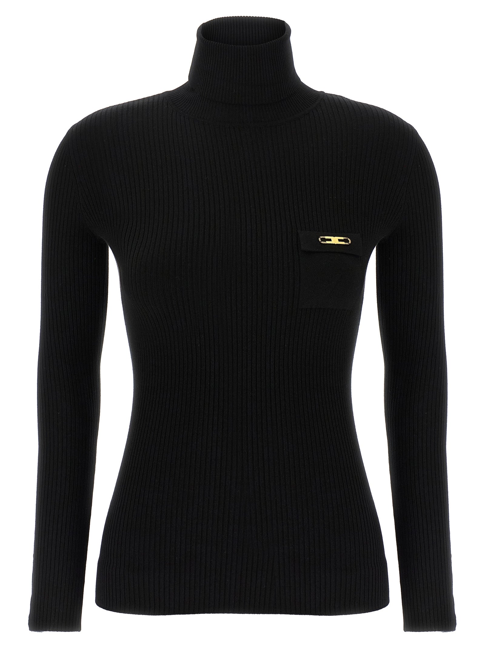 Elisabetta Franchi Ribbed Turtleneck Sweater