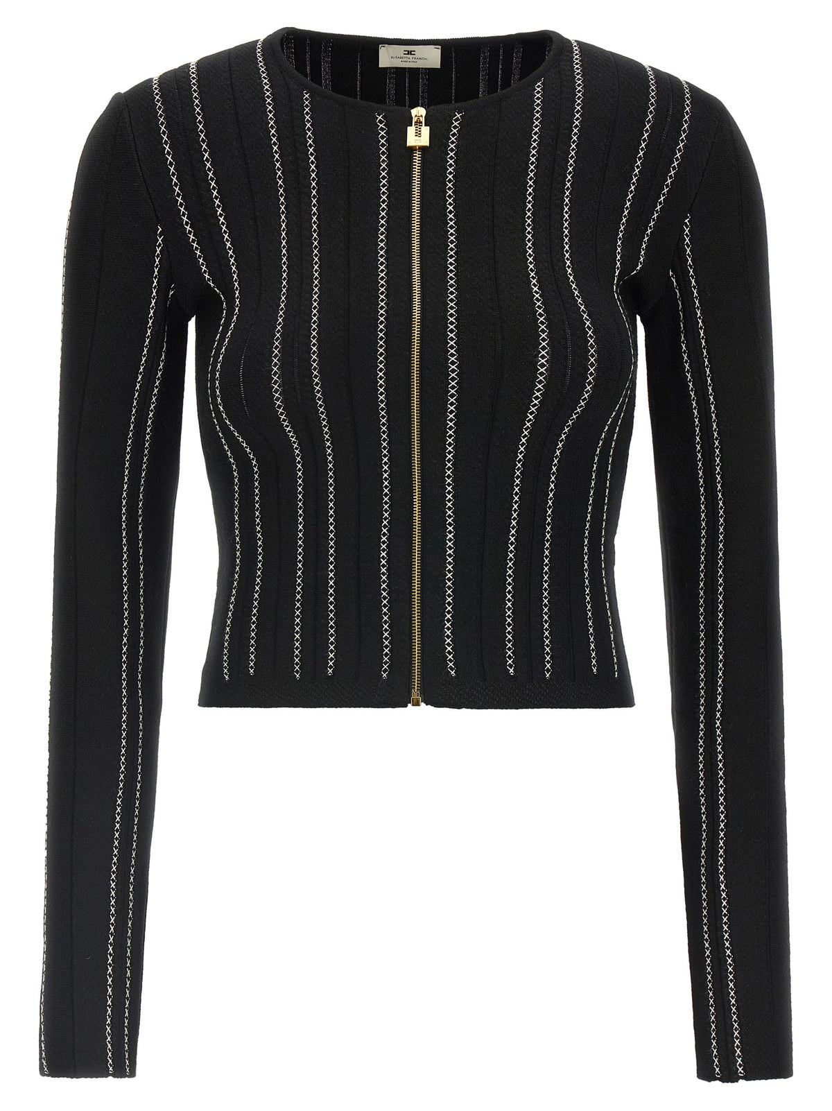 Elisabetta Franchi Cropped Knit Cardigan