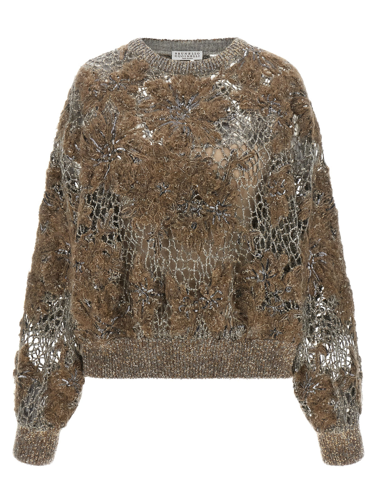Brunello Cucinelli 'Whispering Bloom Embroidery' Sweater