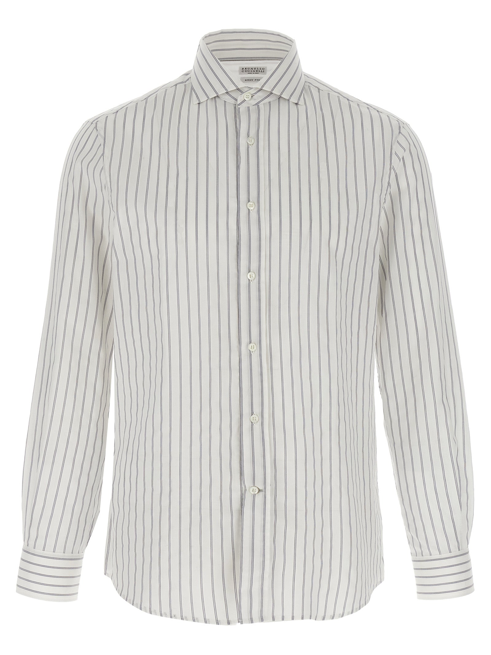 Brunello Cucinelli Striped Canvas Shirt