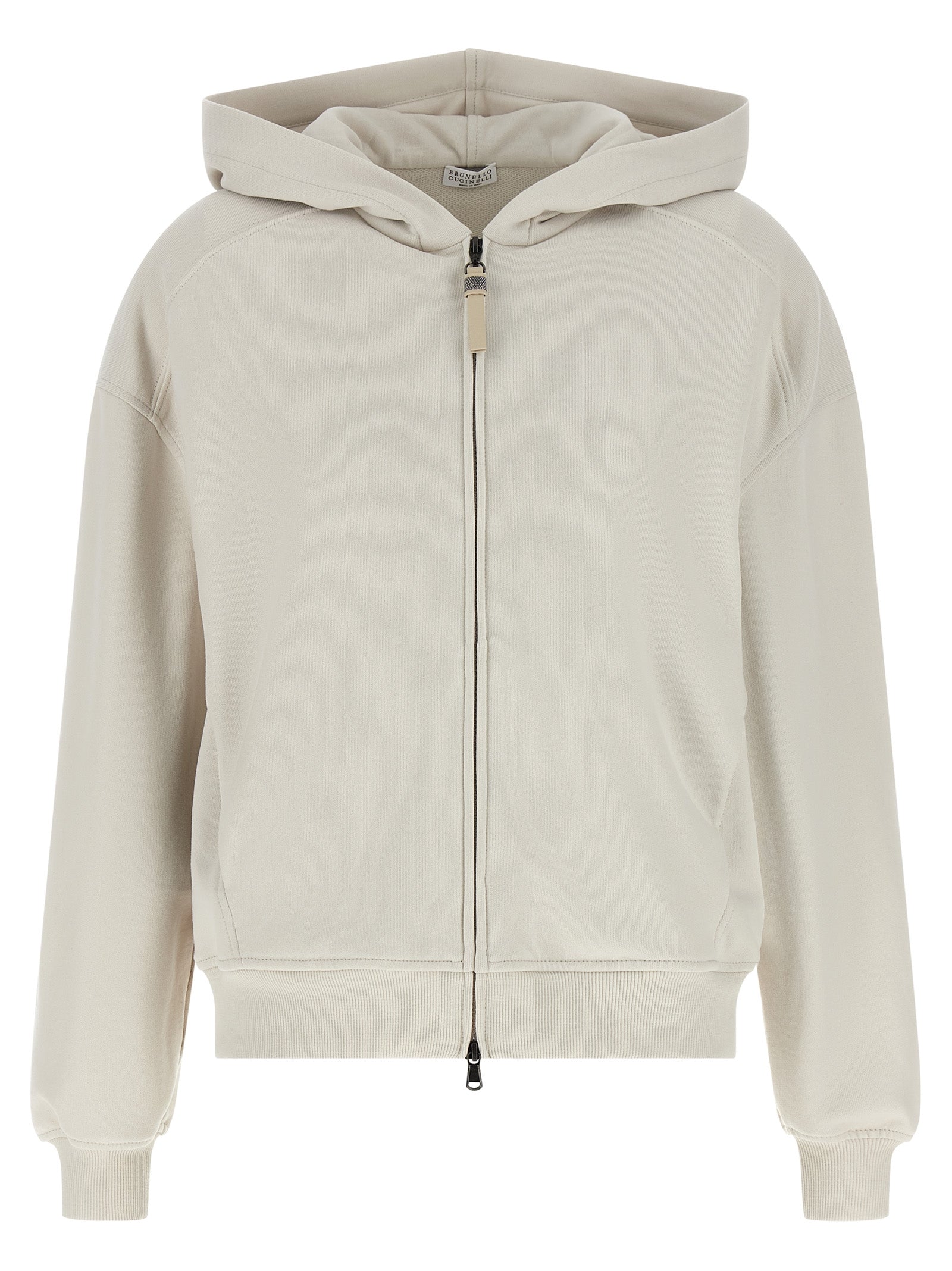 Brunello Cucinelli 'Shiny Zipper Pull' Hoodie