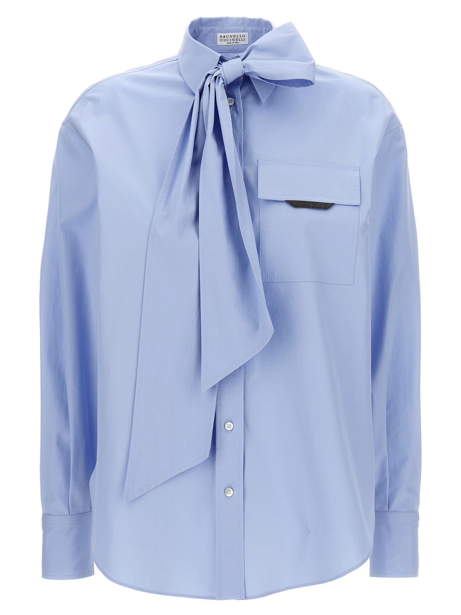Brunello Cucinelli 'Shiny Flap Detail' Shirt