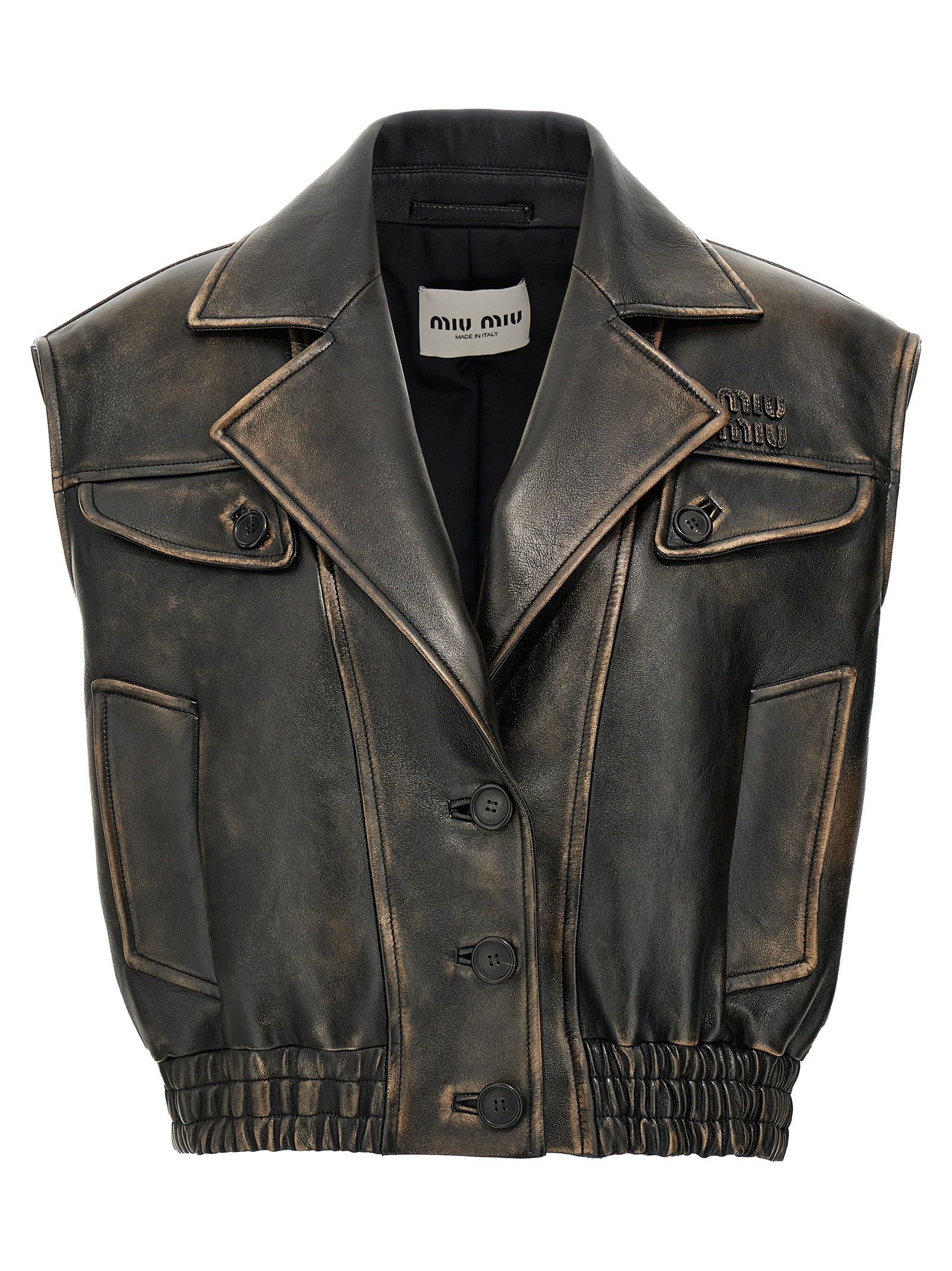 Miu Miu Logo Nappa Vest