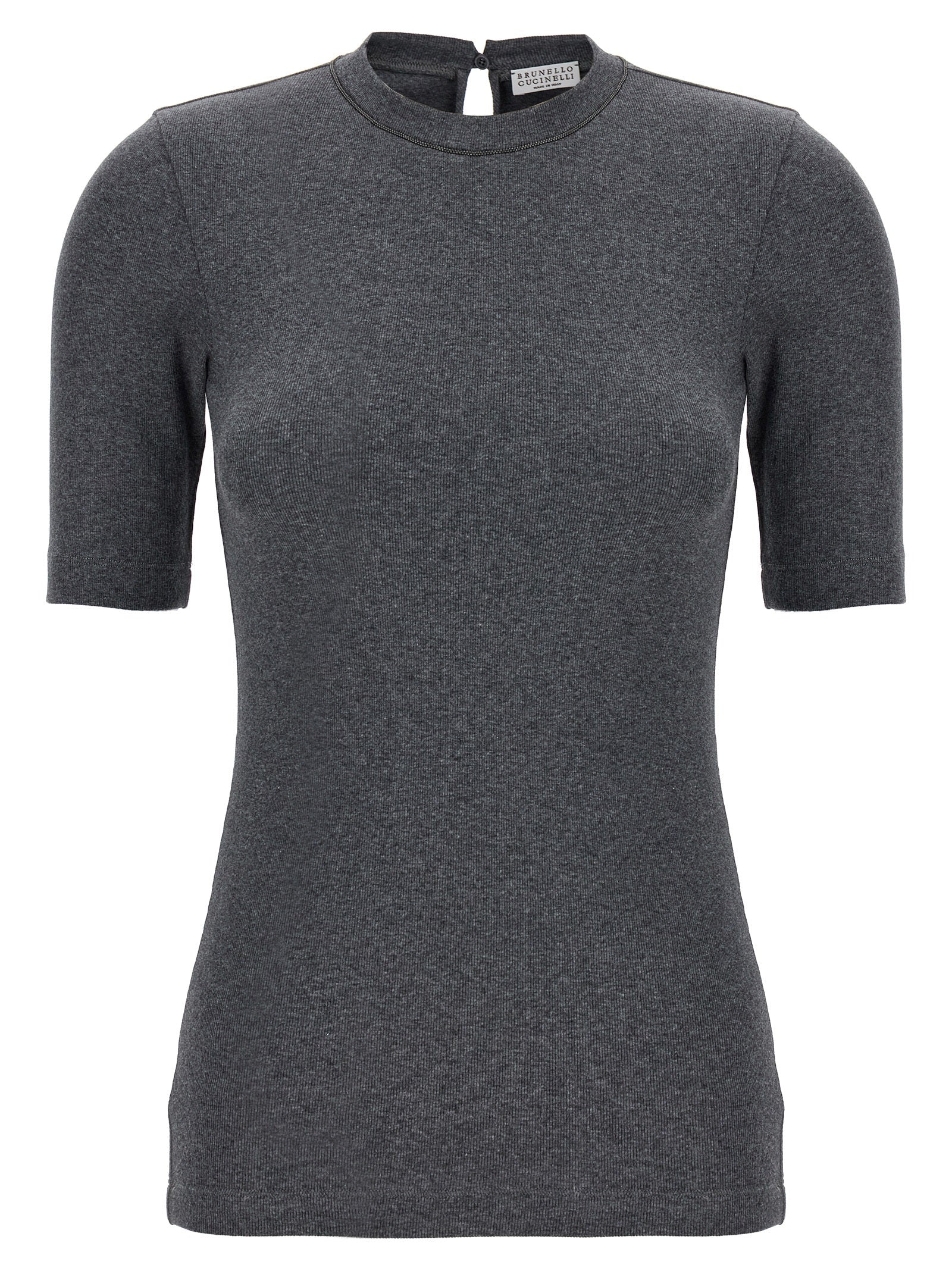 Brunello Cucinelli Monile Ribbed T-Shirt
