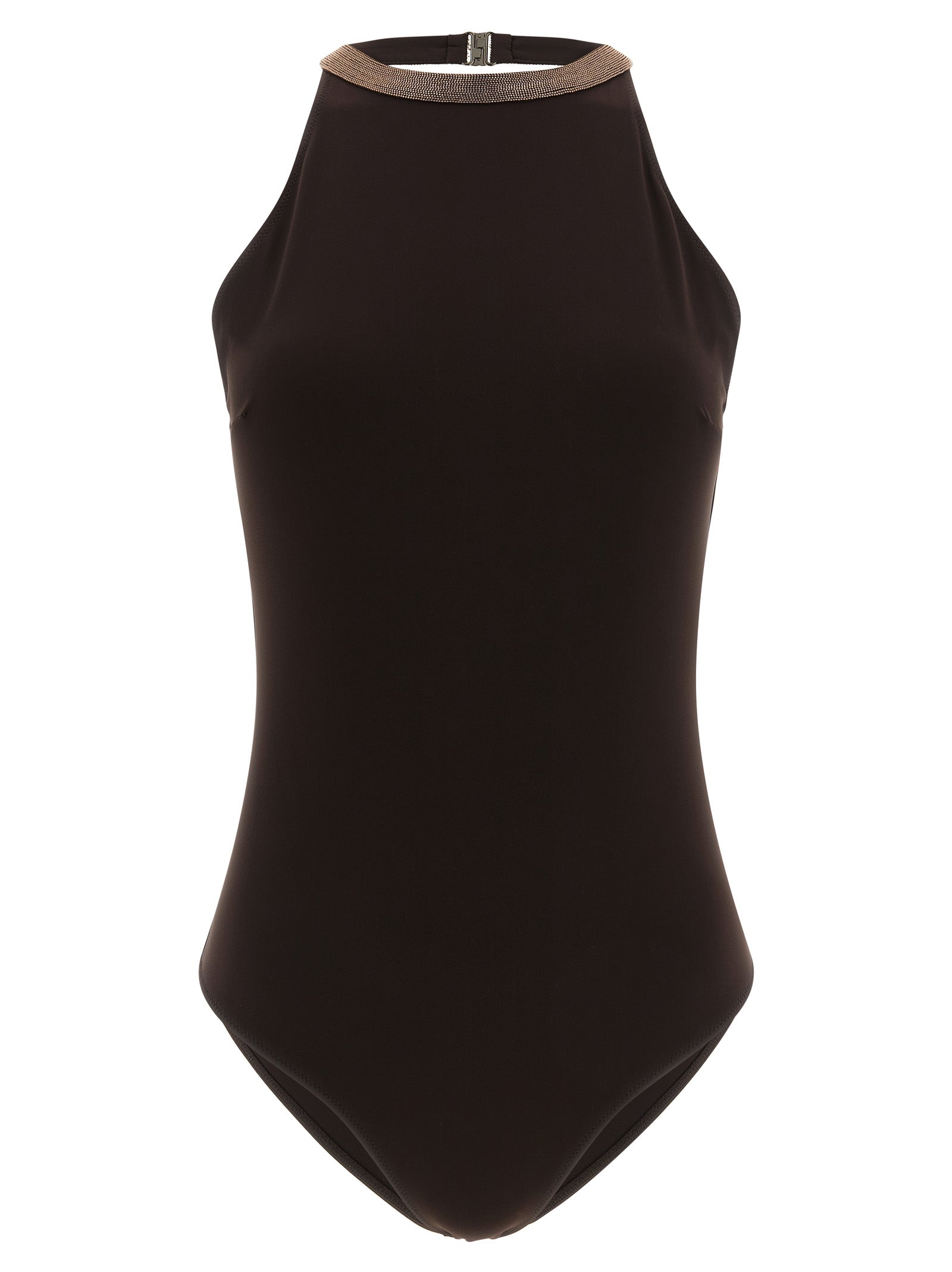 Brunello Cucinelli 'Precious Collar' One-Piece Swimsuit