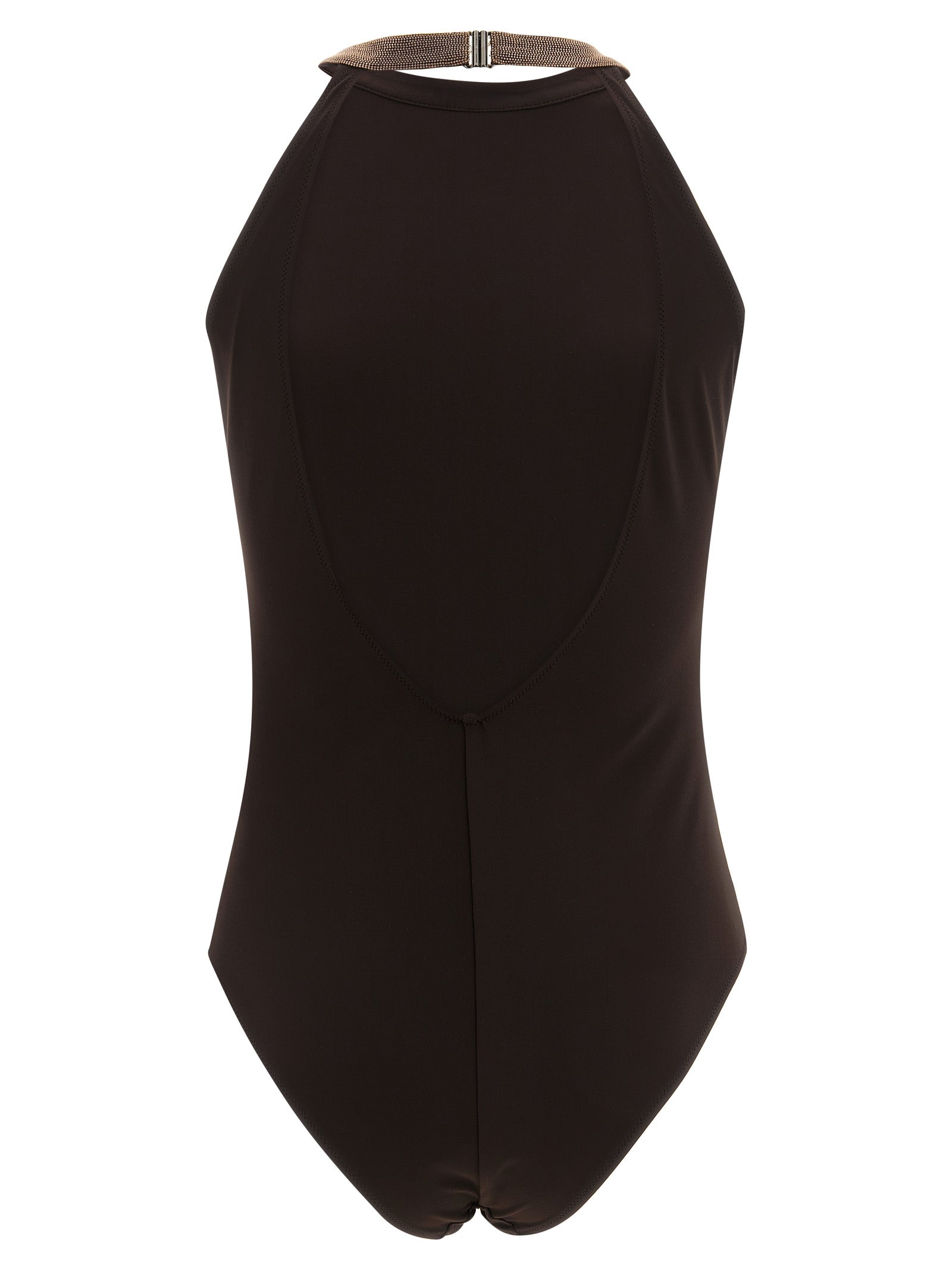 Brunello Cucinelli 'Precious Collar' One-Piece Swimsuit