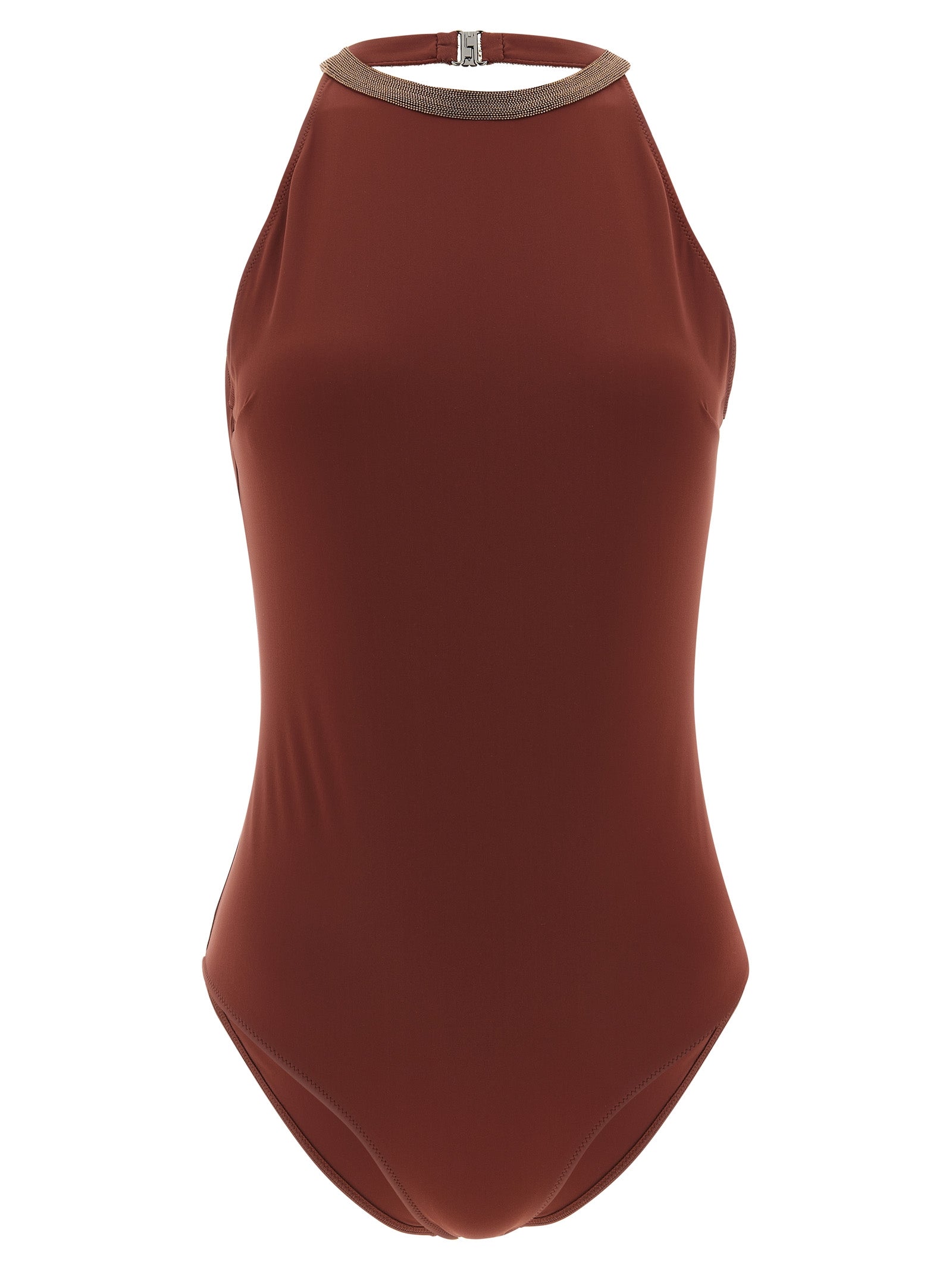 Brunello Cucinelli 'Precious Collar' One-Piece Swimsuit